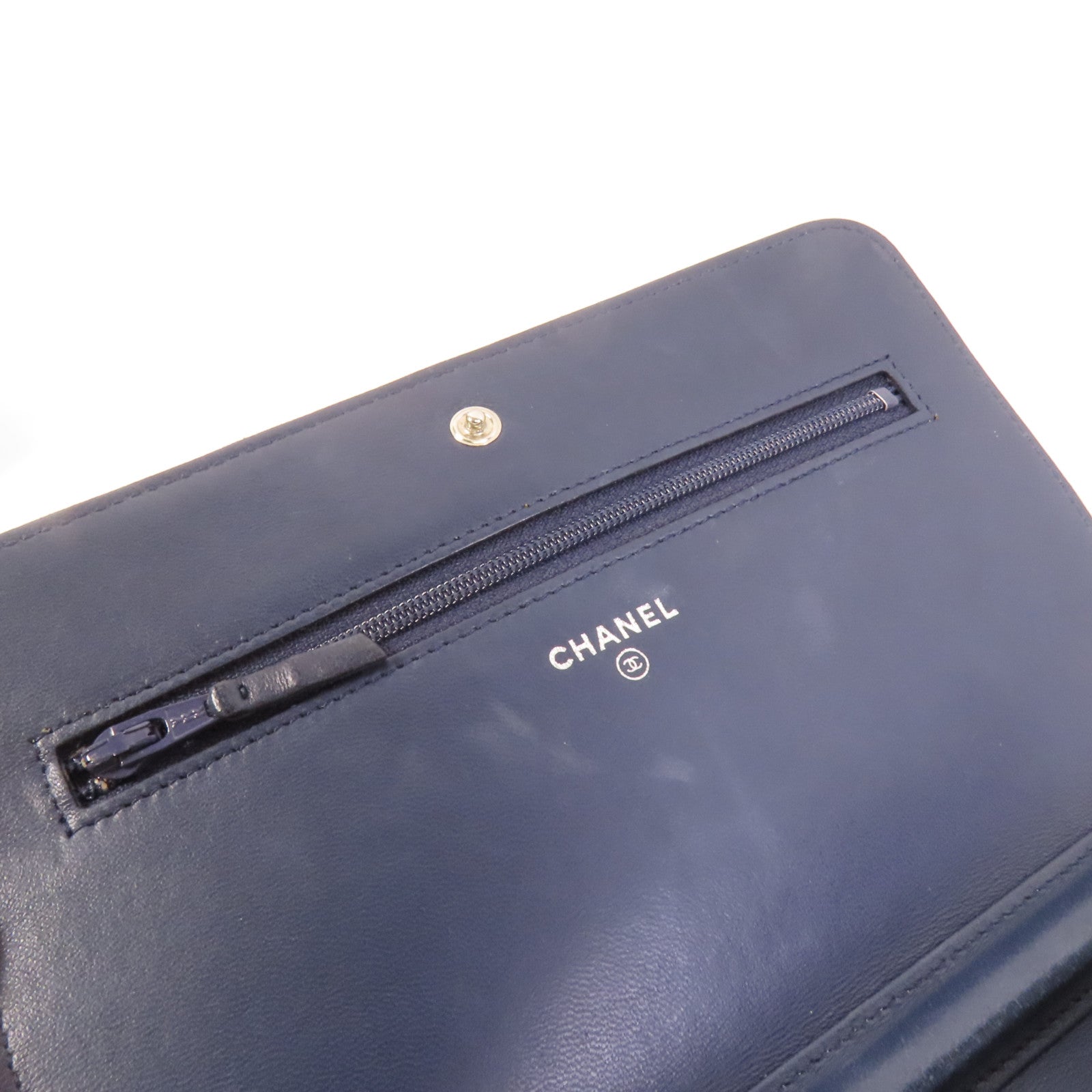 CHANEL 【激減優惠】羊皮皮革WOC Wallet On Chain銀扣鏈帶肩背袋