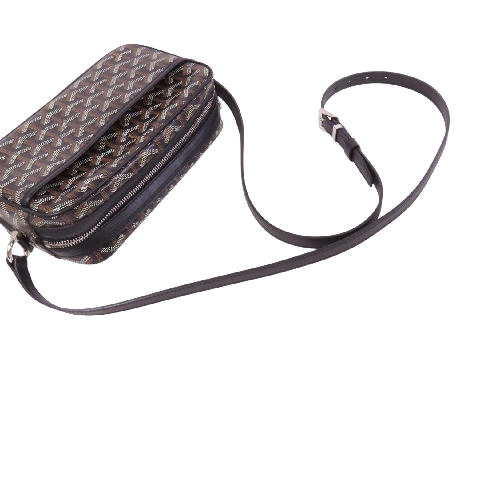 GOYARD 塗層帆布Cap Vert Pm銀扣肩背袋