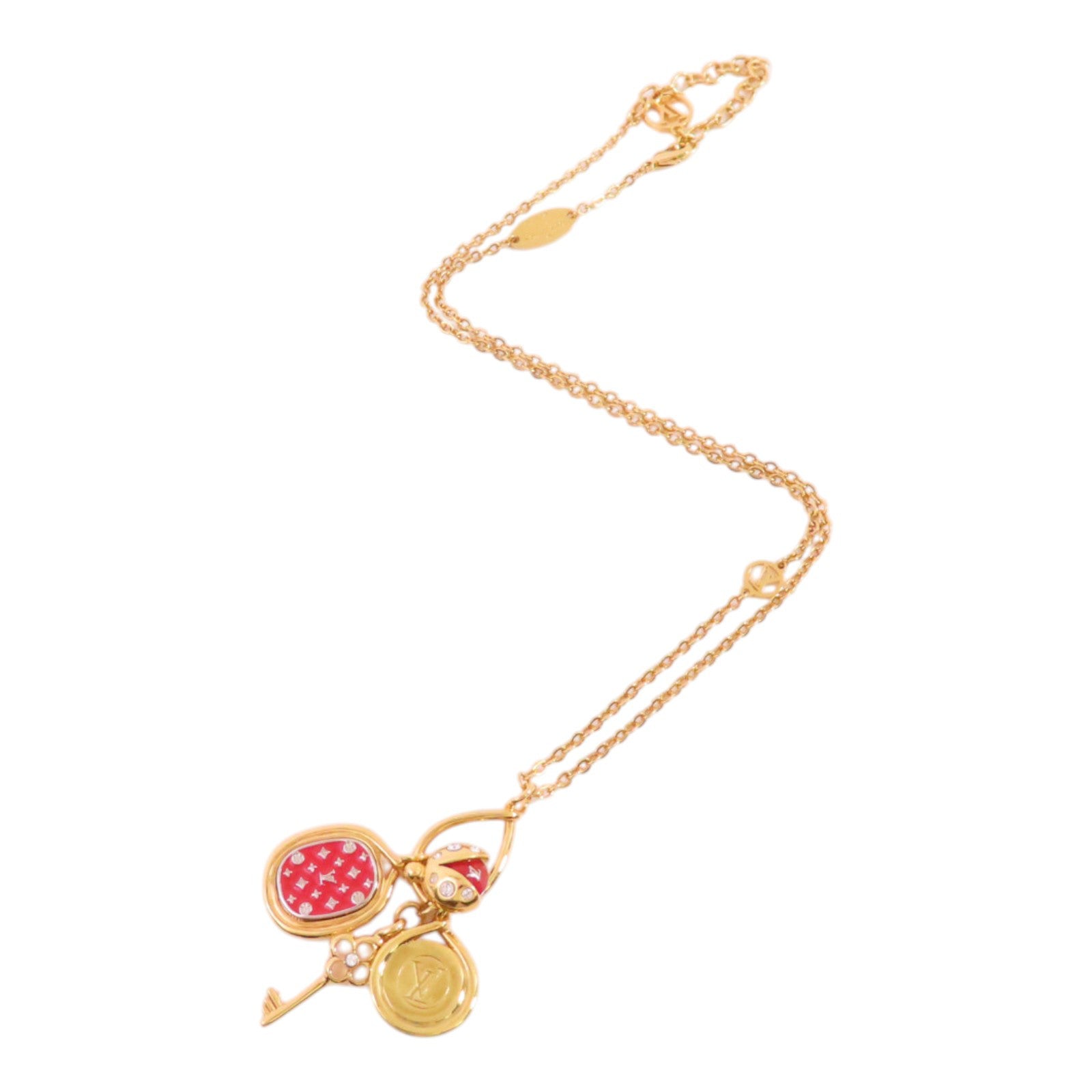 LOUIS VUITTON 金屬Lady Lucky Charms Necklace金扣項鏈