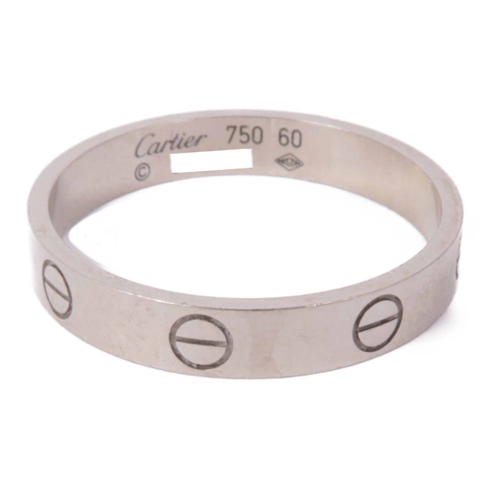 CARTIER 18K白金Love Ring戒指Cartier#60/US#9