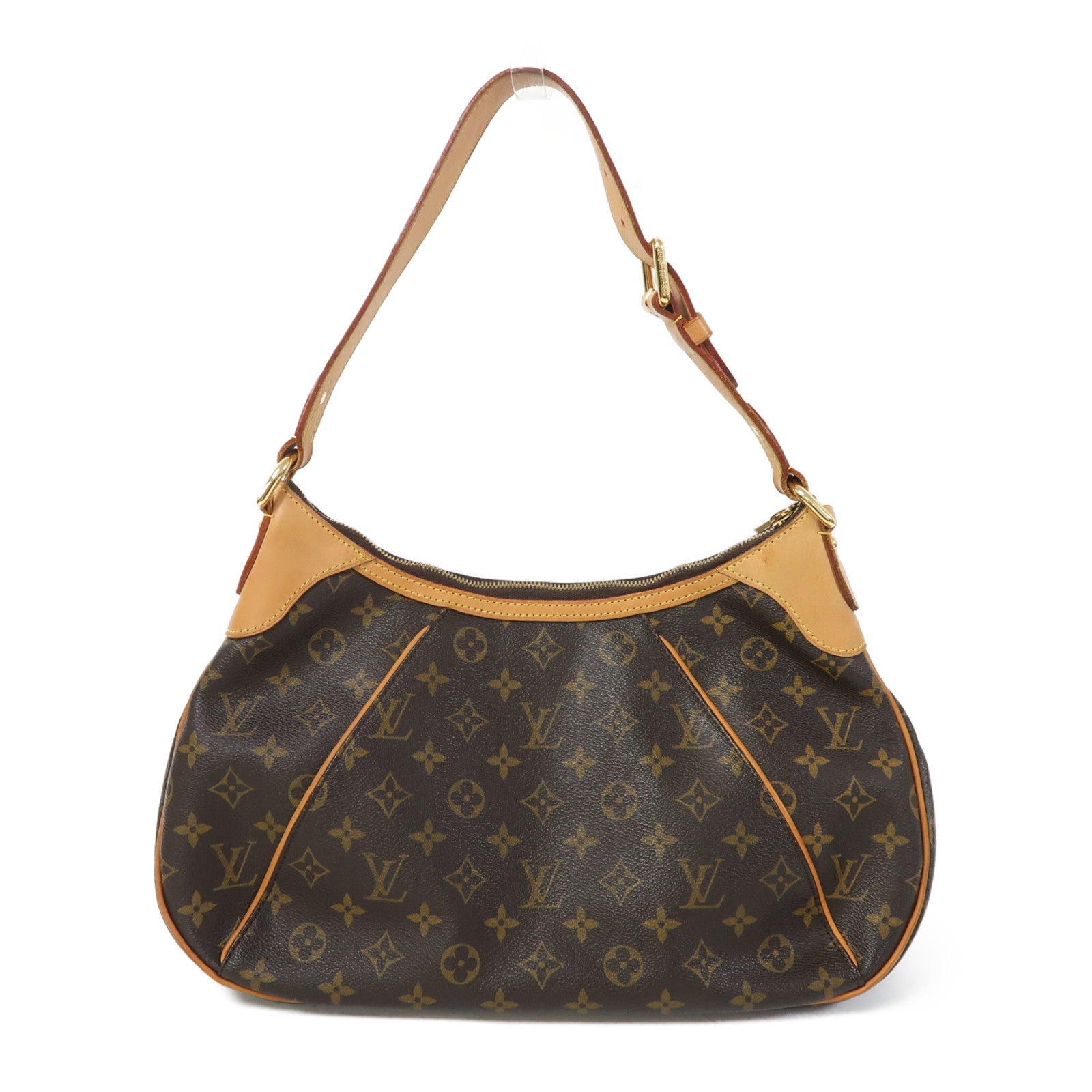 LOUIS VUITTON Monogram Thames GM金扣肩背袋啡色