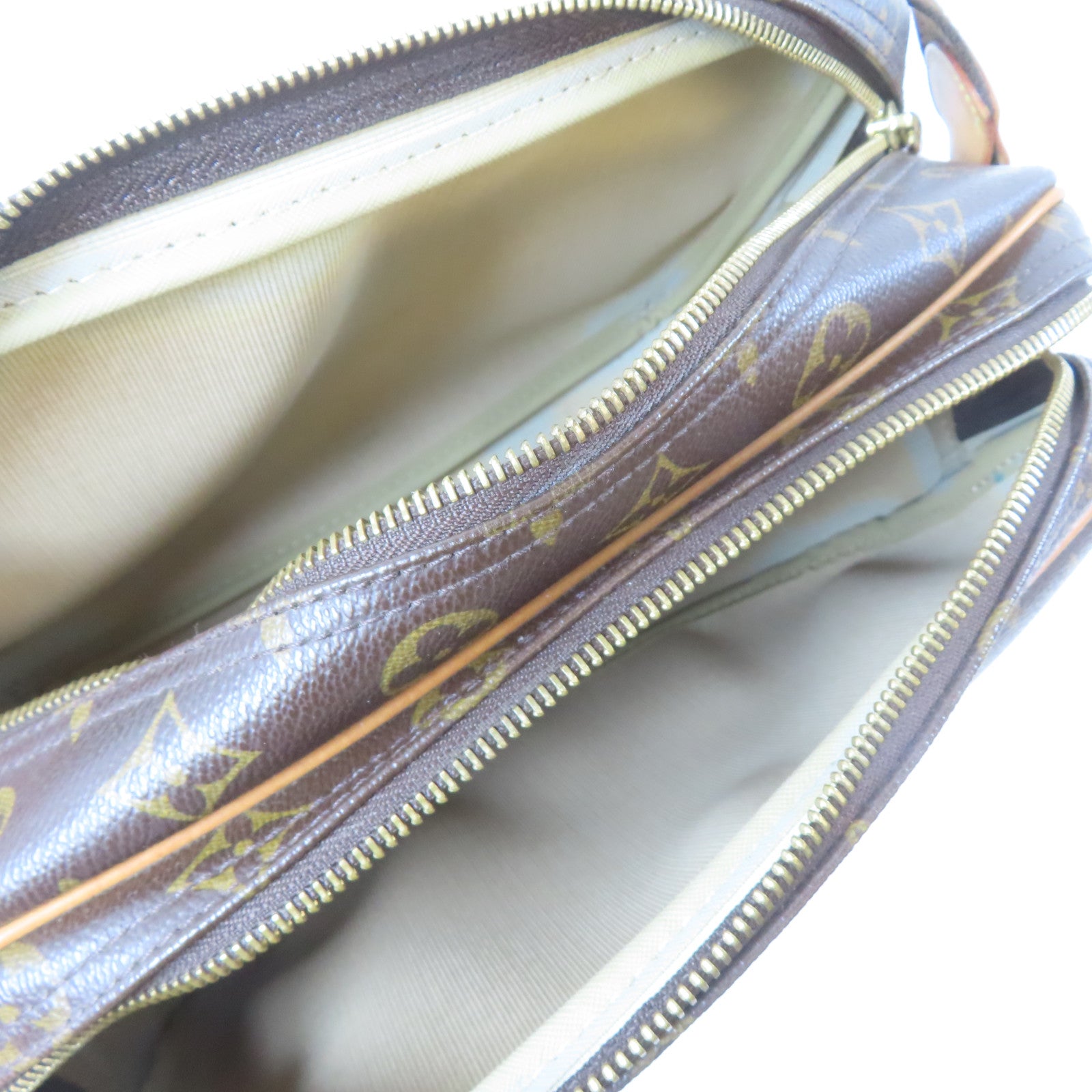 LOUIS VUITTON Monogram Reporter PM金扣肩背袋啡色