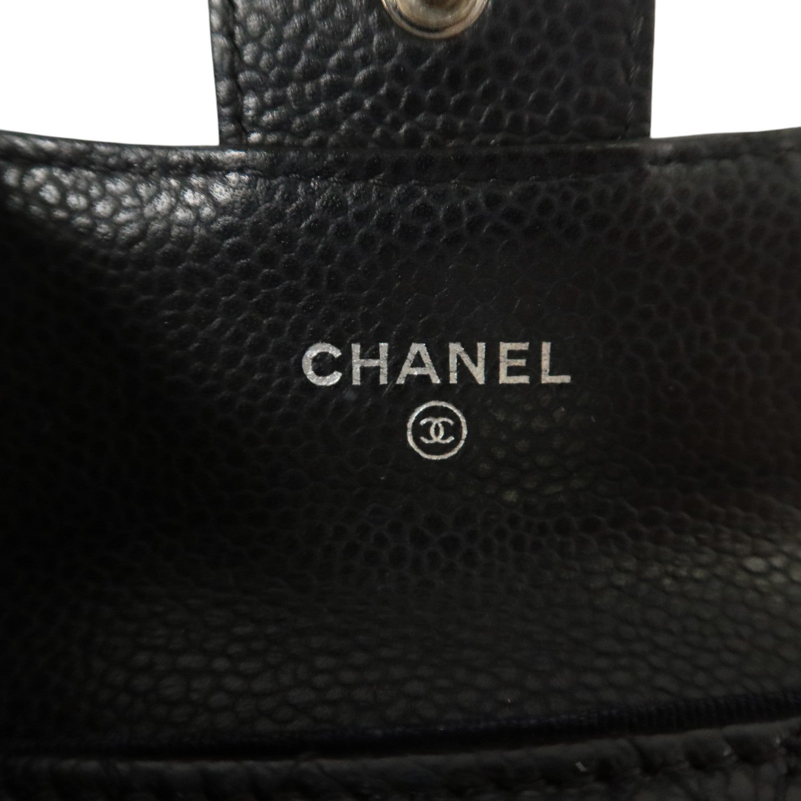 CHANEL 牛皮皮革Card Case銀扣卡片套