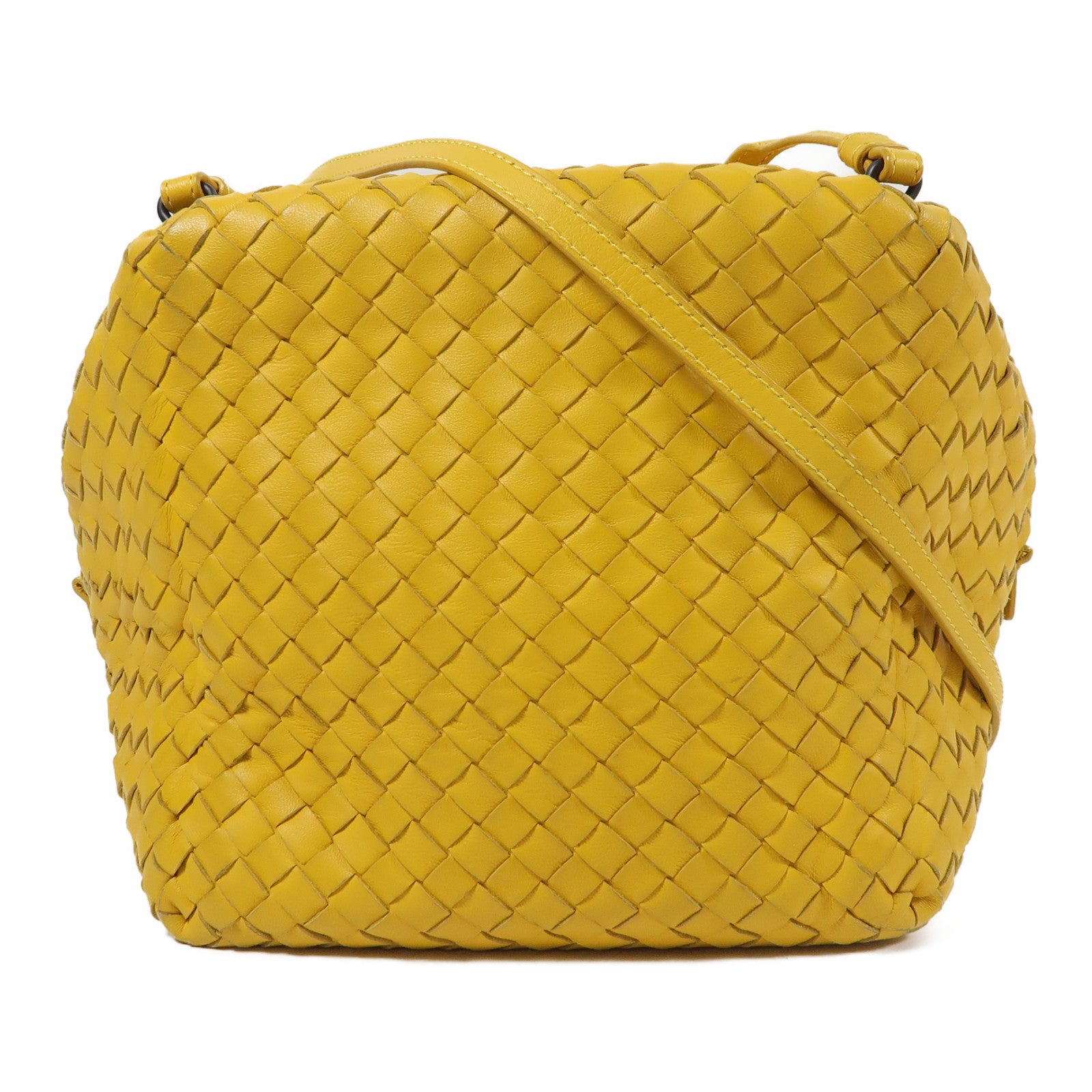BOTTEGA VENETA 羊皮皮革Shoulder Bag肩背袋黃色