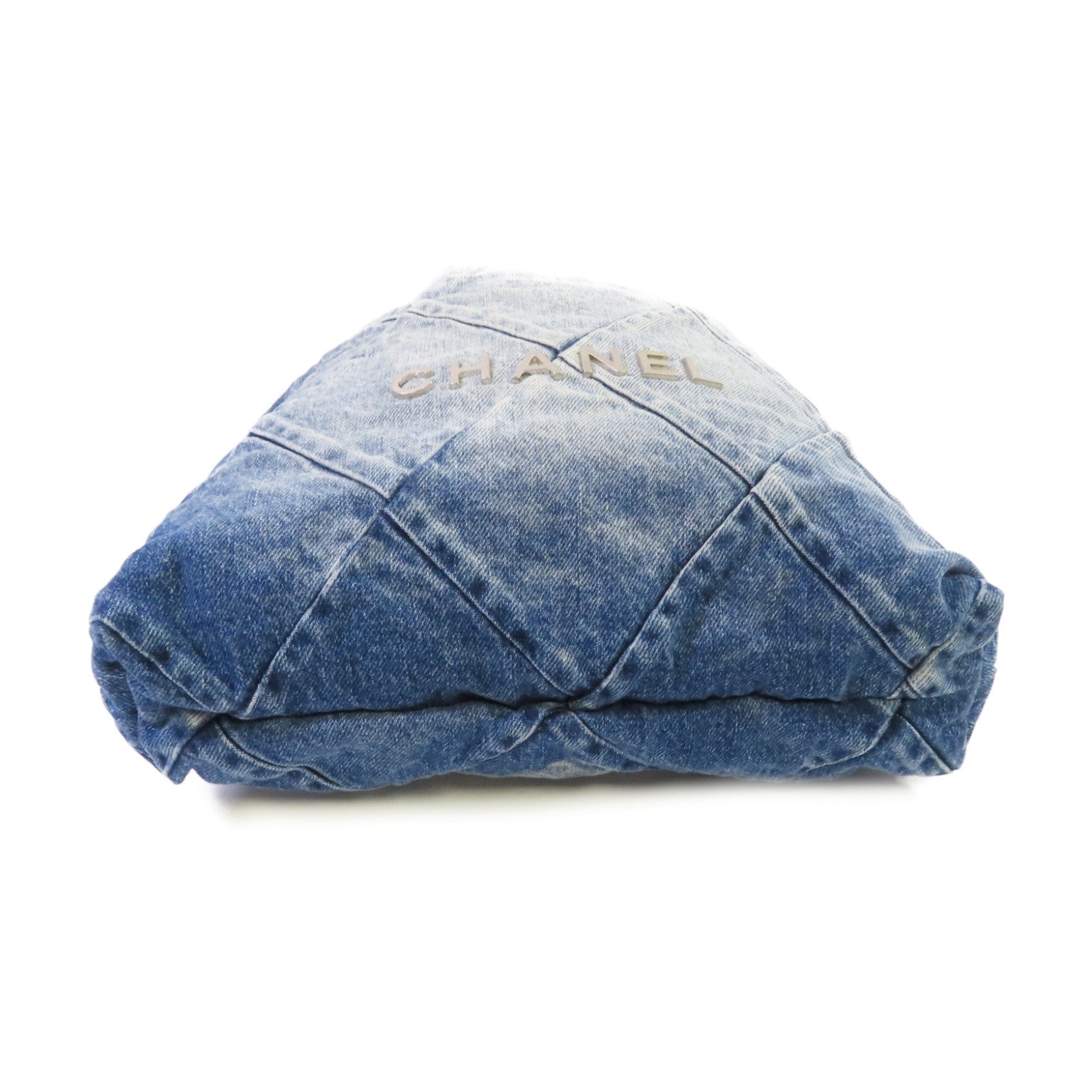 CHANEL **【激減優惠】菱格牛仔布Chanel 22 Backpack背包藍色