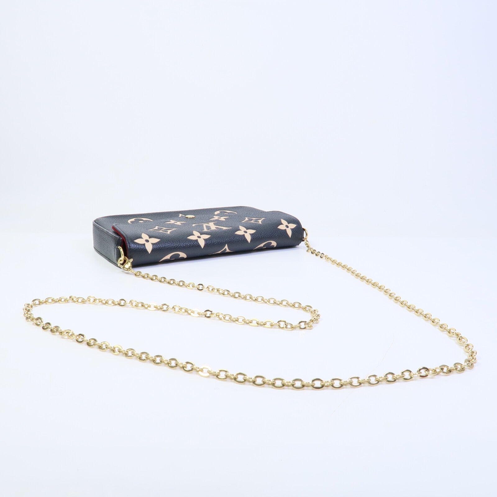 LOUIS VUITTON Monogram Felicie Pochette鏈帶肩背袋