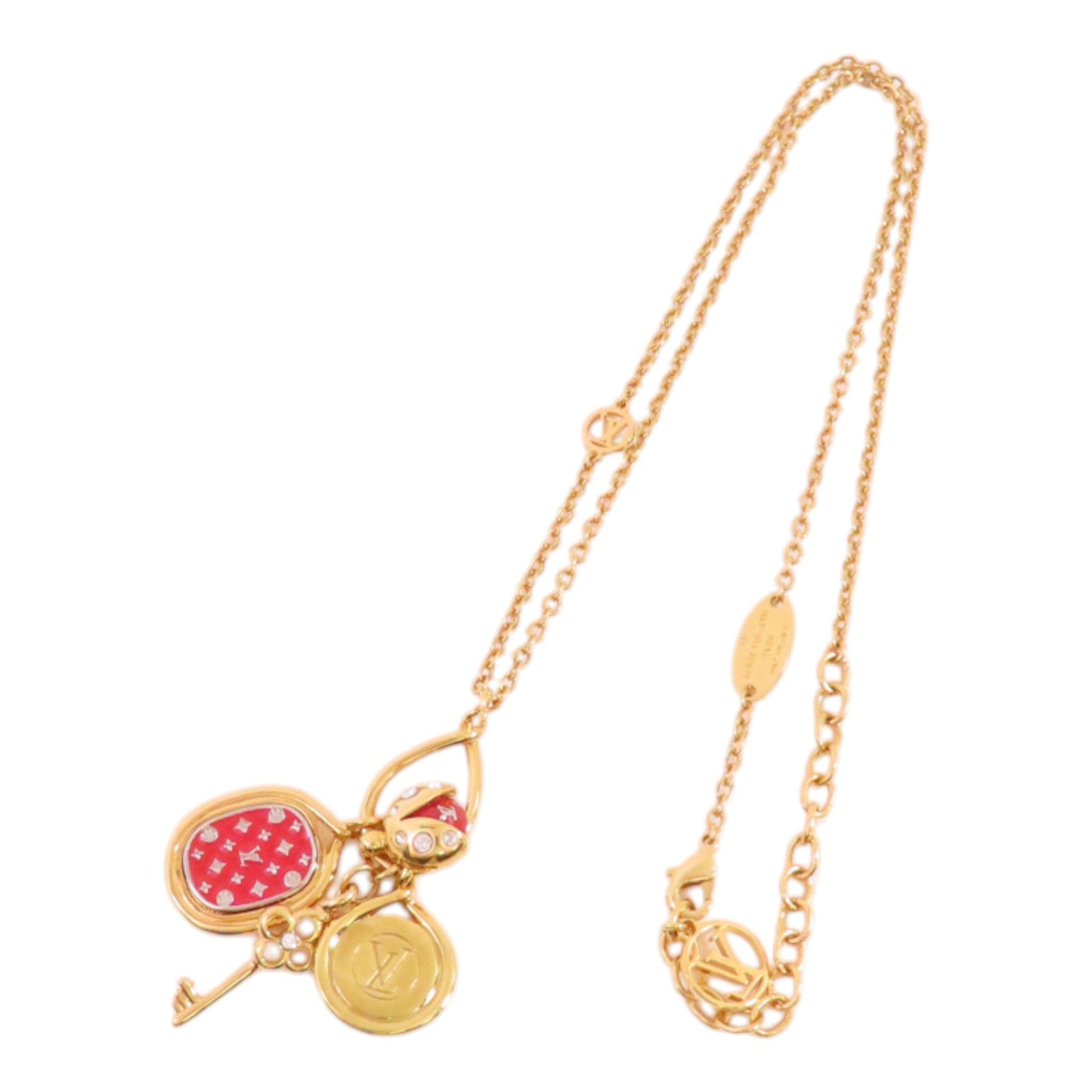 LOUIS VUITTON 金屬Lady Lucky Charms Necklace金扣項鏈