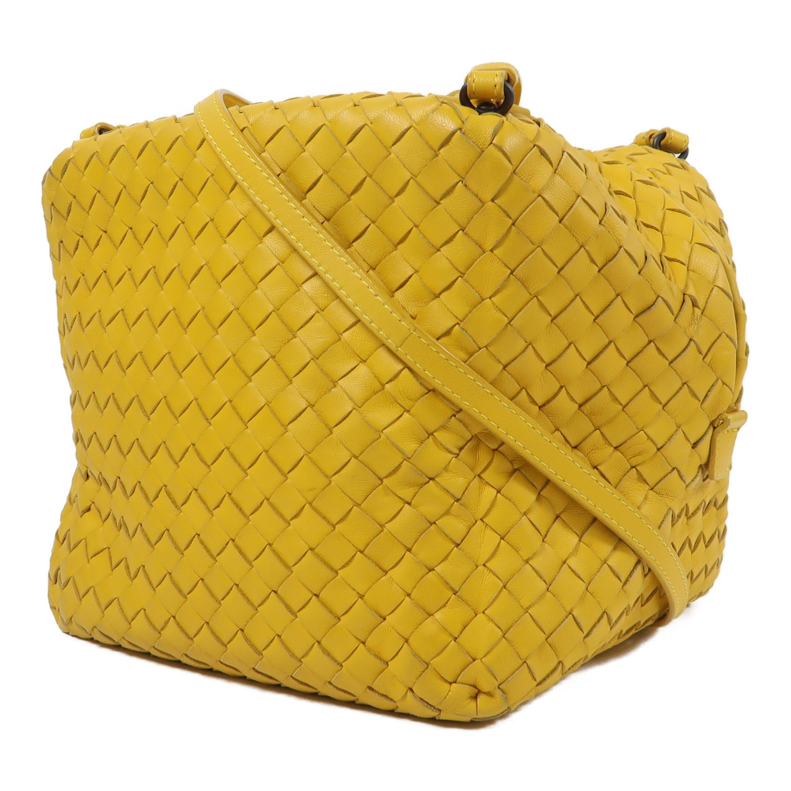 BOTTEGA VENETA 羊皮皮革Shoulder Bag肩背袋黃色