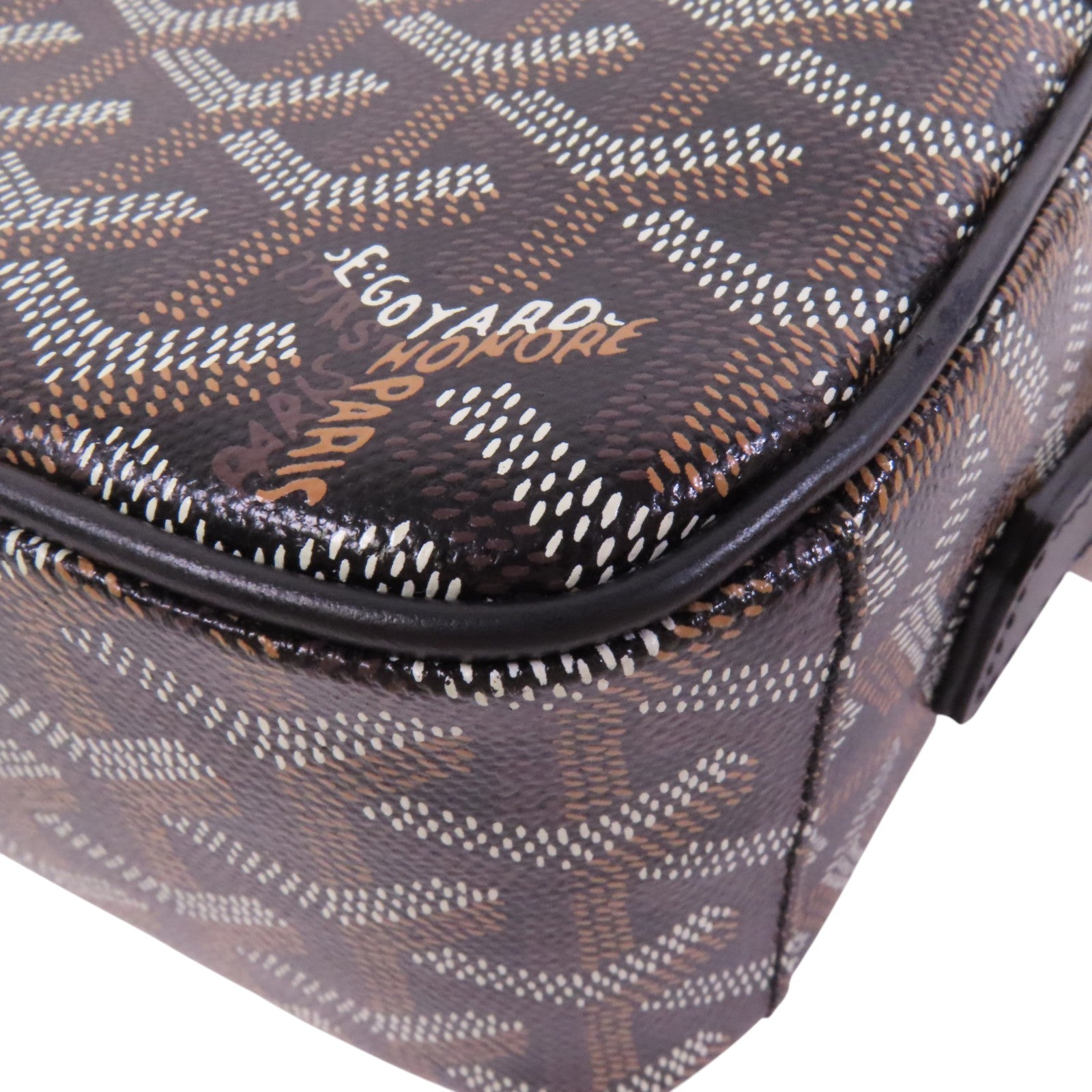 GOYARD 塗層帆布Cap Vert Pm銀扣肩背袋