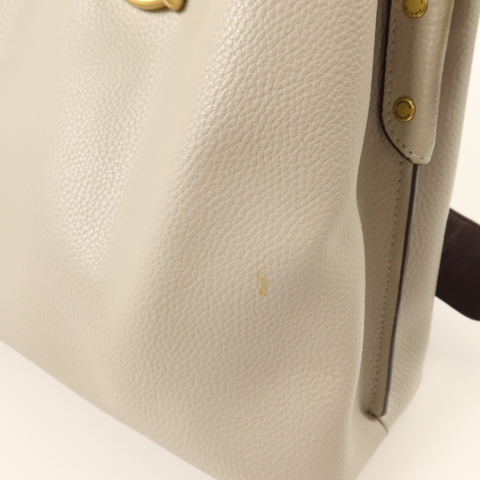 COACH 牛皮皮革Shoulder Bag金扣手挽肩背兩用袋