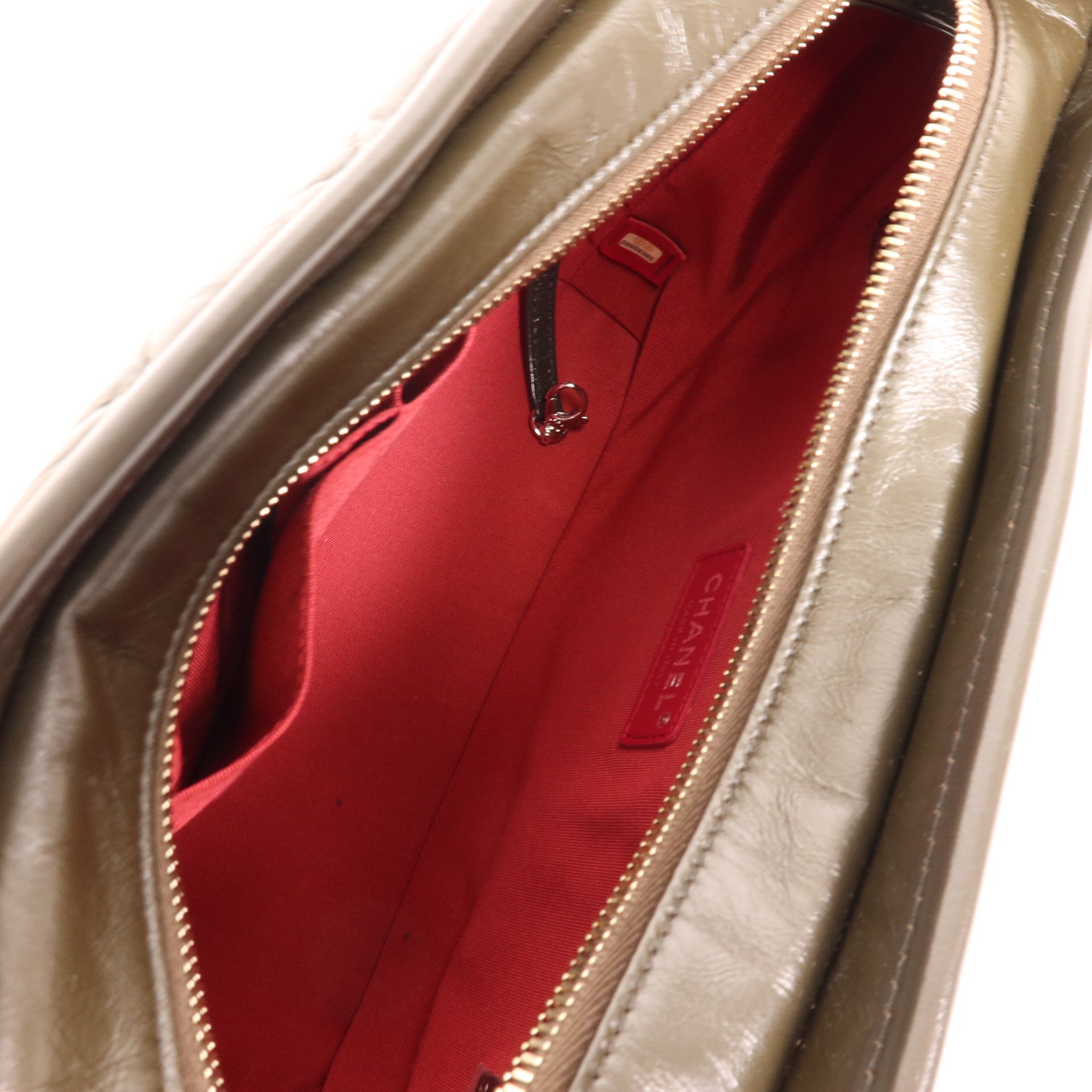 CHANEL 牛皮皮革Gabrielle Medium鏈帶肩背袋