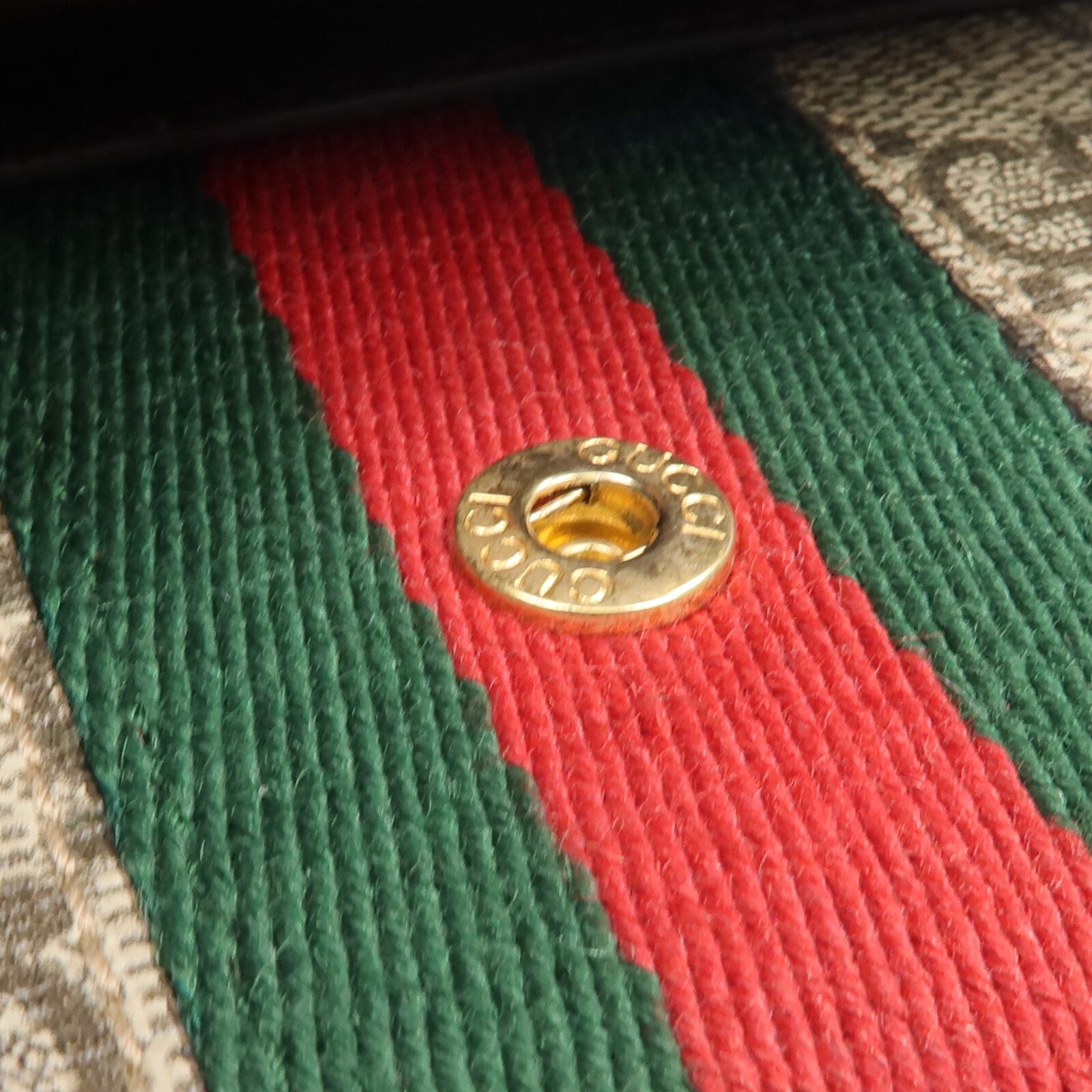 GUCCI 塗層帆布/牛皮皮革Ophidia Trifold Wallet金扣錢包