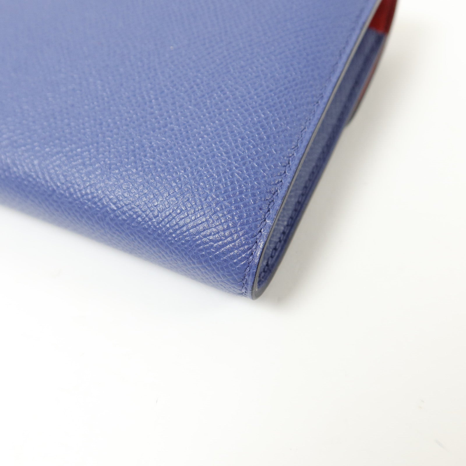 HERMES Epsom皮革Constance Wallet長錢包Bleu Agate