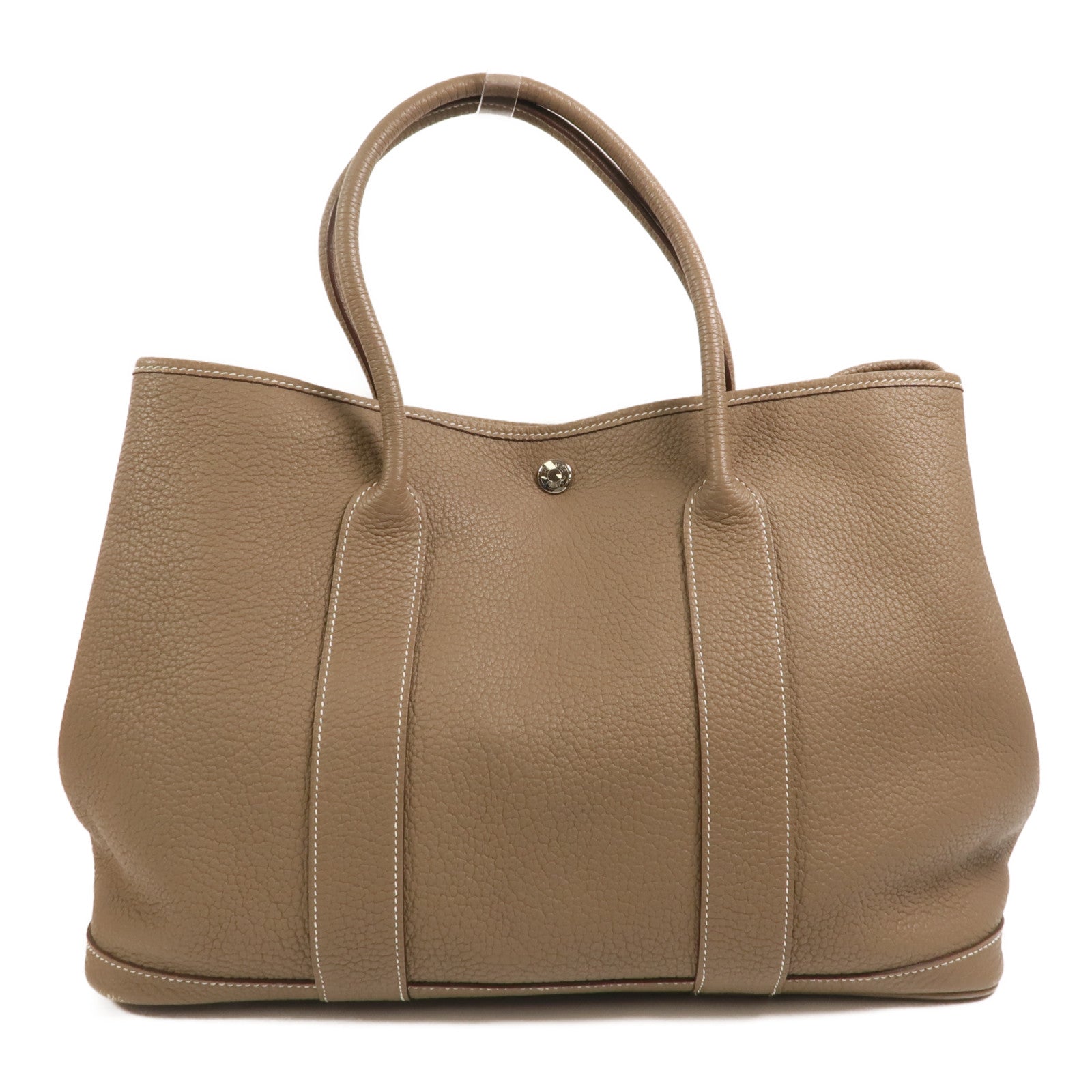 HERMES Negonda皮革Garden Party PM手挽袋Etoupe