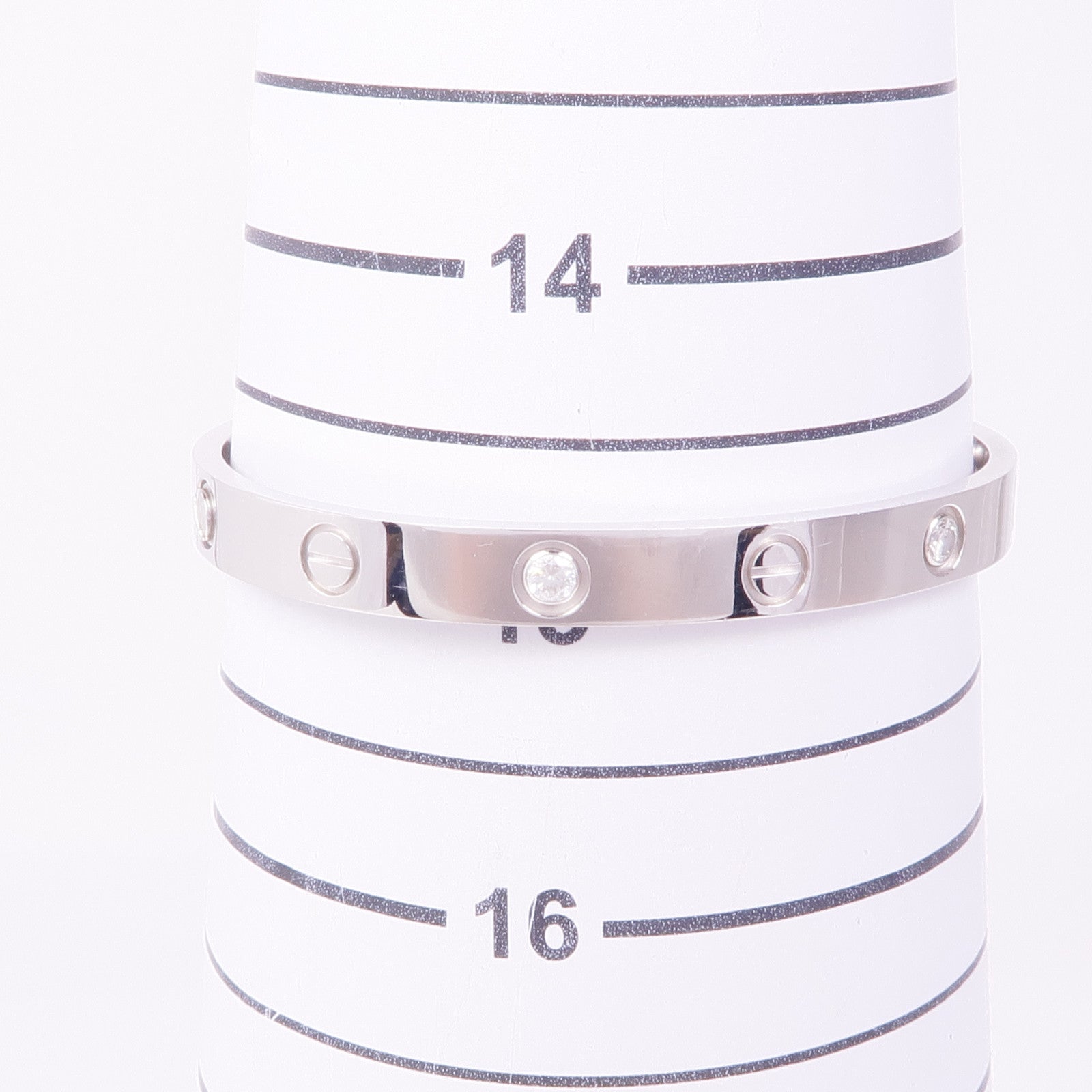 CARTIER 18K白金Love Bangle 4 Diamond鑽石手鐲Cartier#16