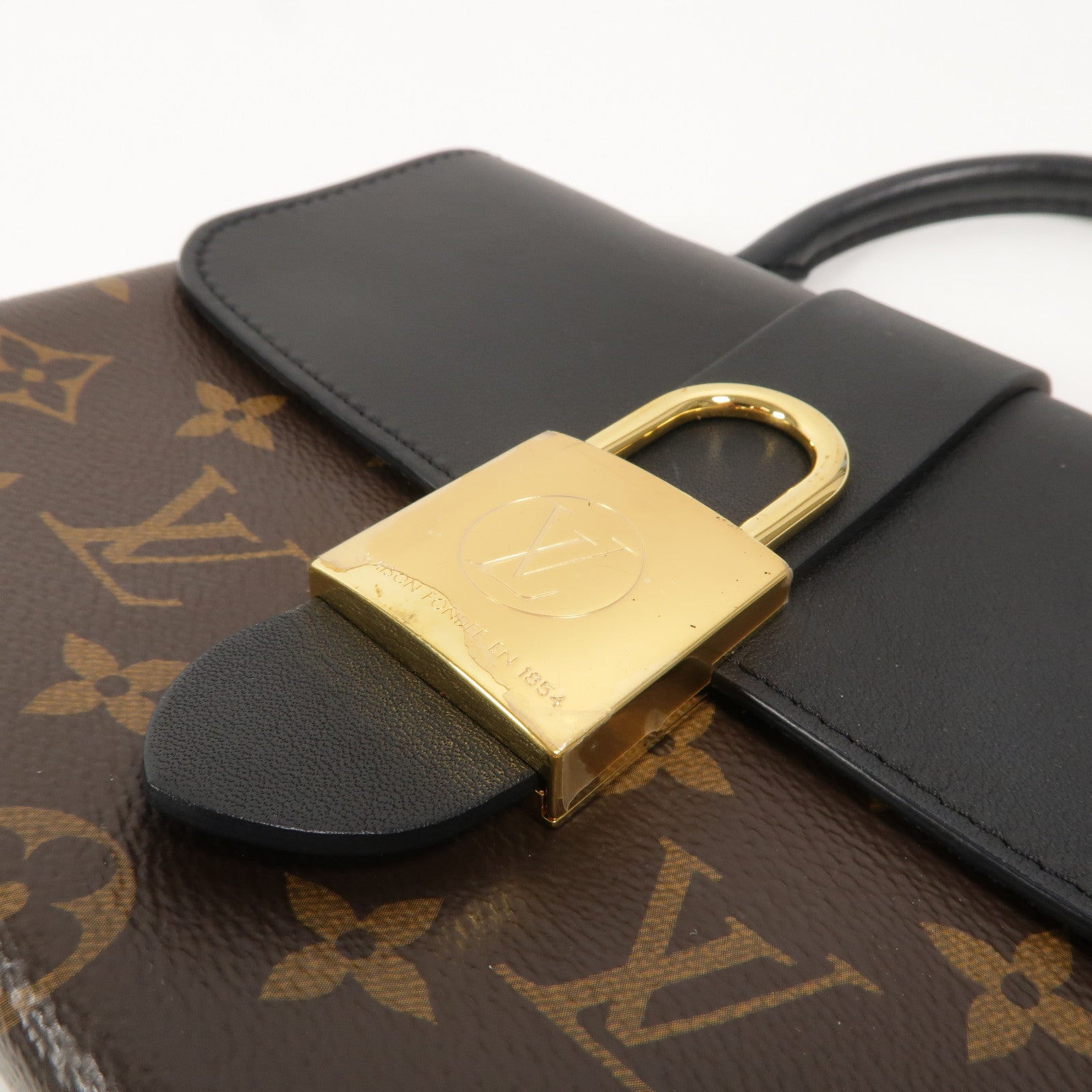 LOUIS VUITTON Monogram Locky BB金扣手挽肩背兩用袋