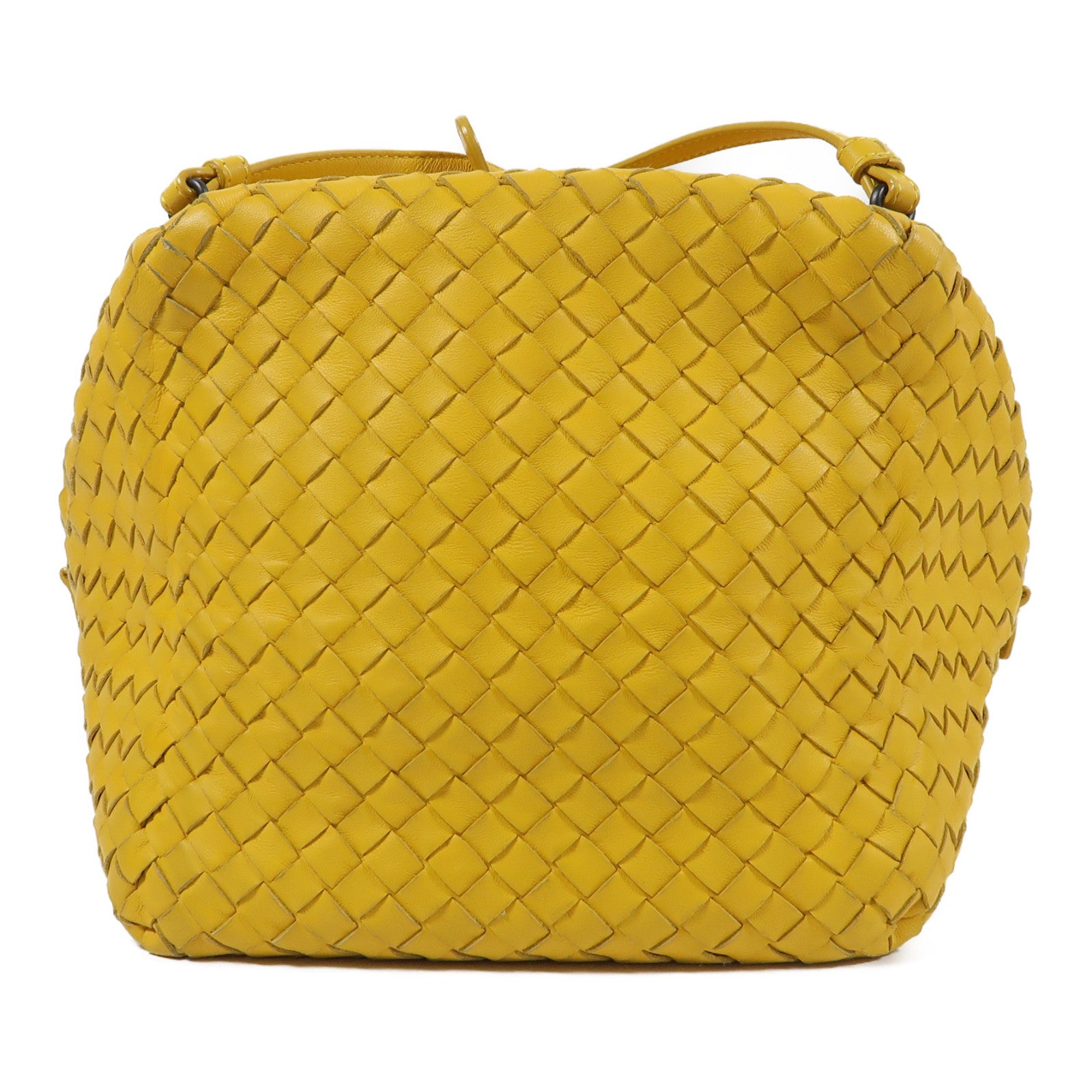 BOTTEGA VENETA 羊皮皮革Shoulder Bag肩背袋黃色