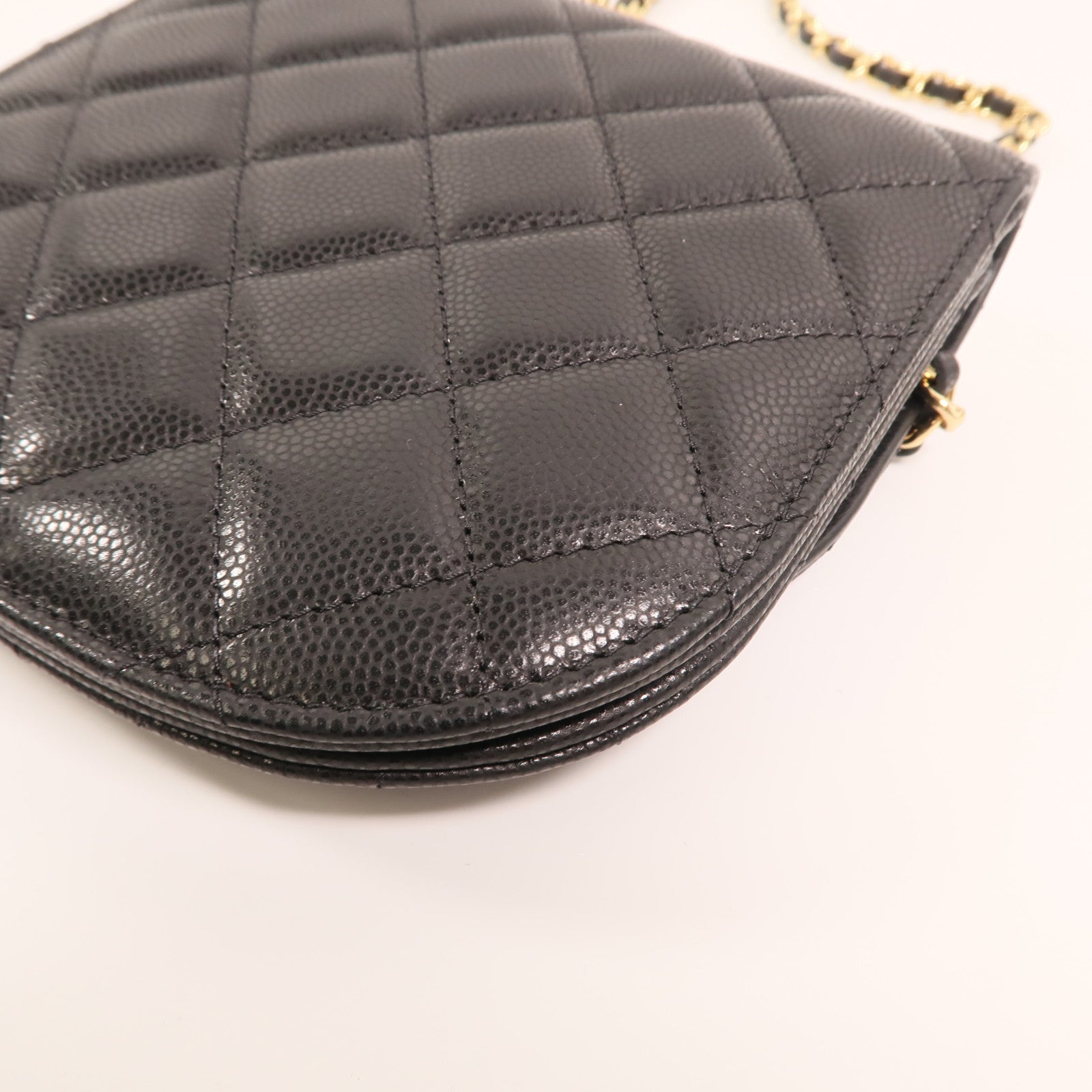 CHANEL 牛皮皮革Chain Shoulder金扣鏈帶肩背袋