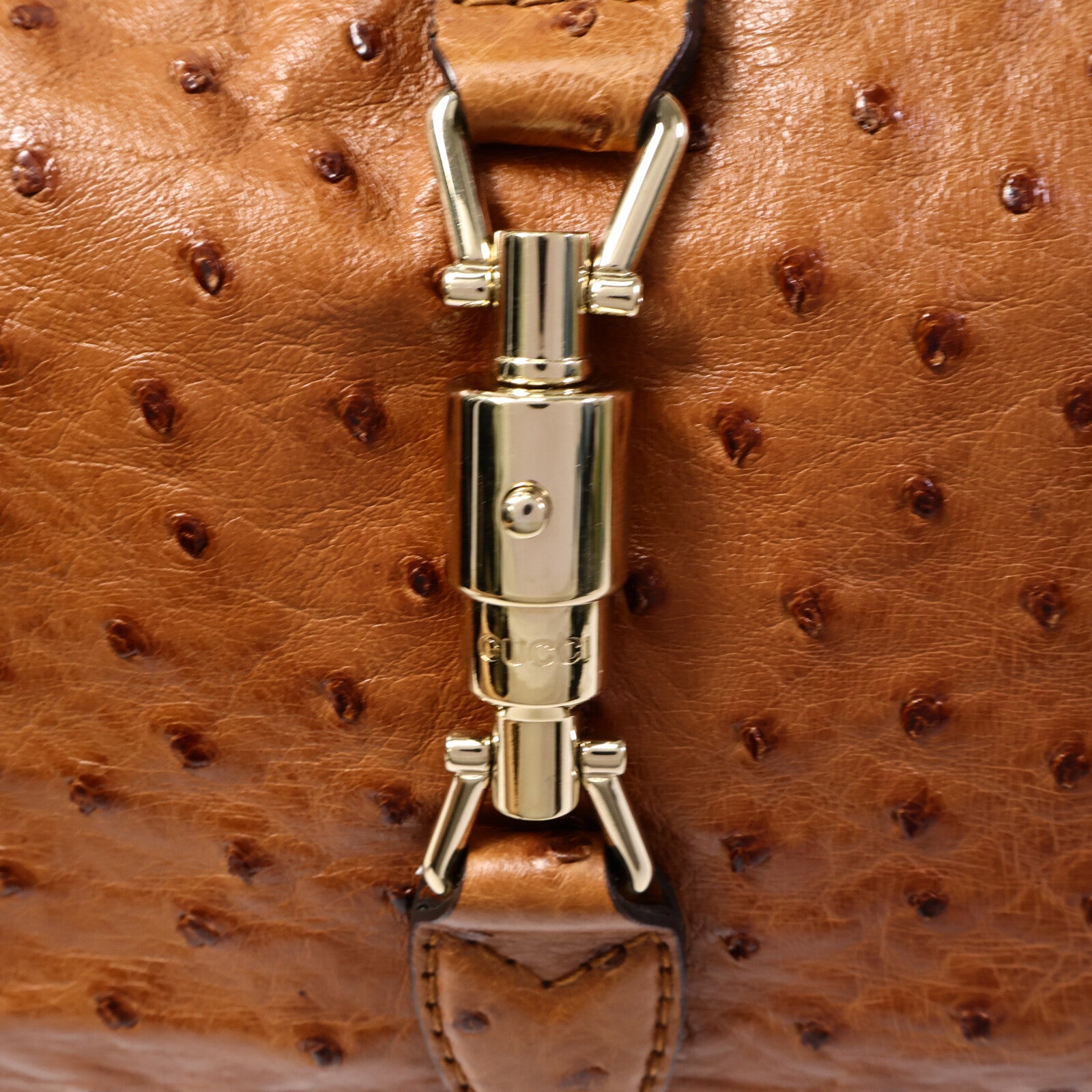 GUCCI 鴕鳥皮革Jackie肩背袋