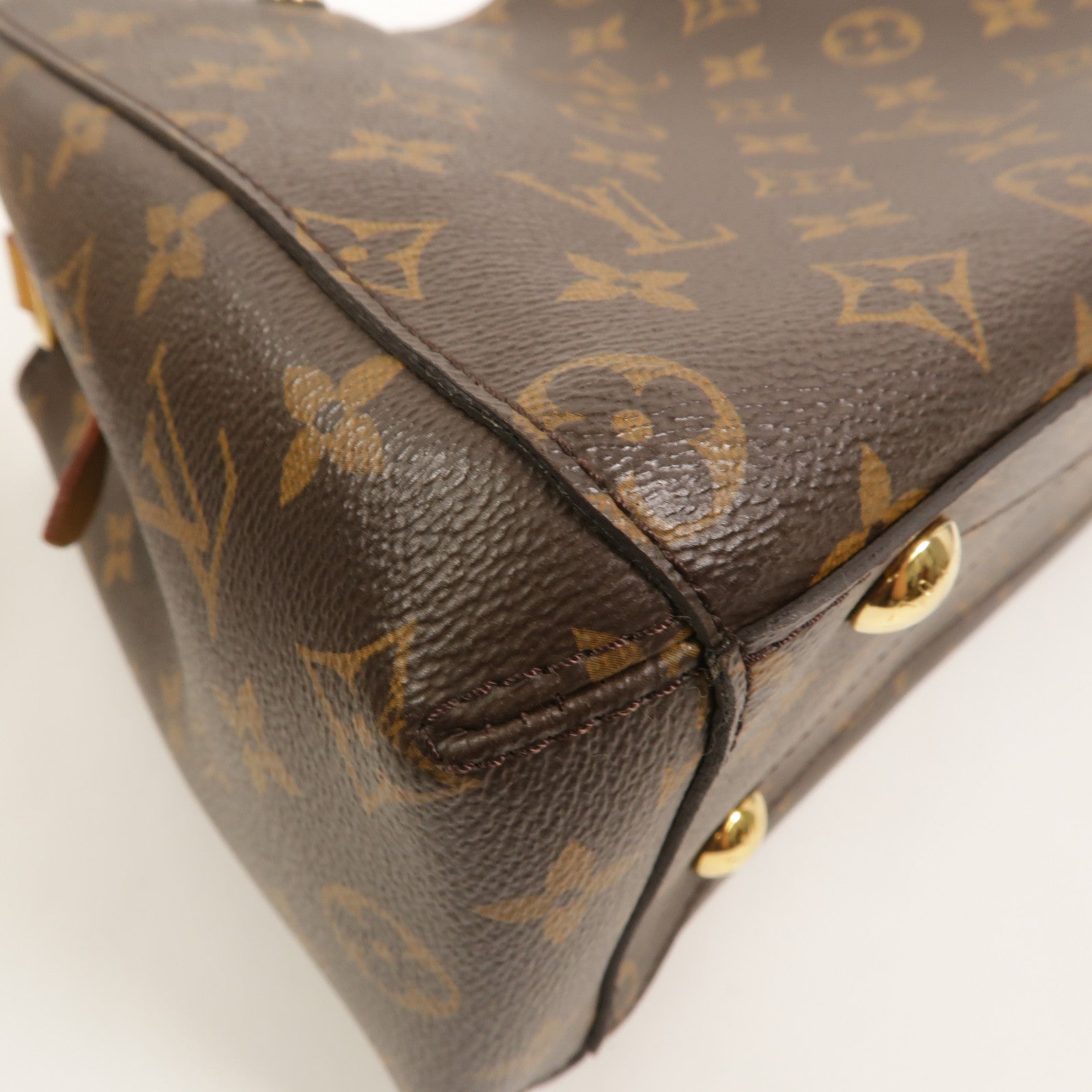 LOUIS VUITTON Monogram Montaigne BB手挽肩背兩用袋棕色