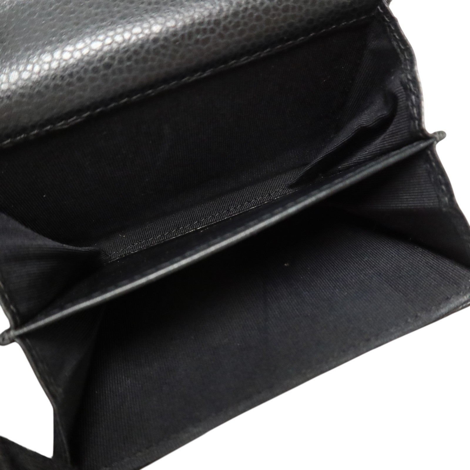 CHANEL 牛皮皮革Card Case銀扣卡片套