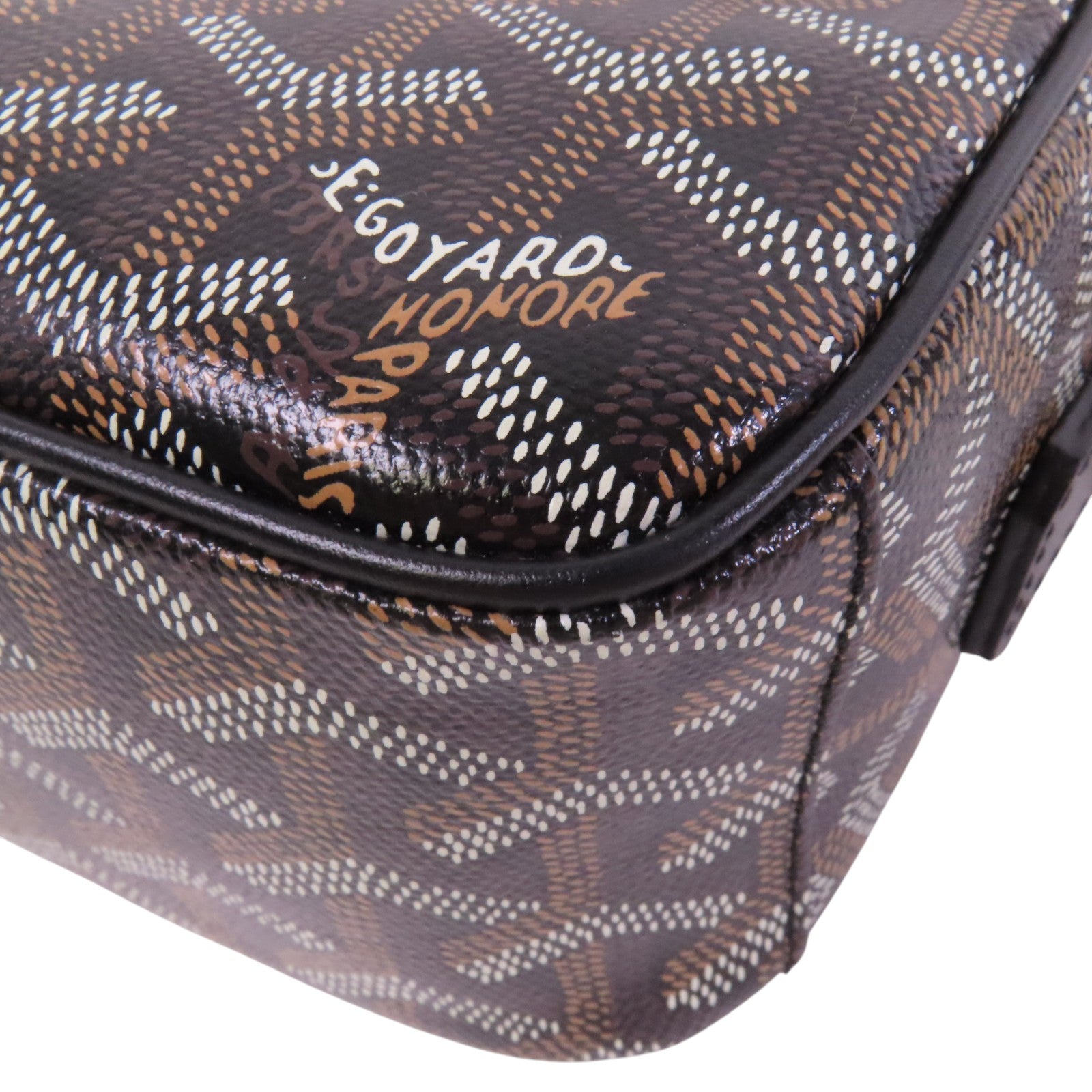 GOYARD 塗層帆布Cap Vert Pm銀扣肩背袋