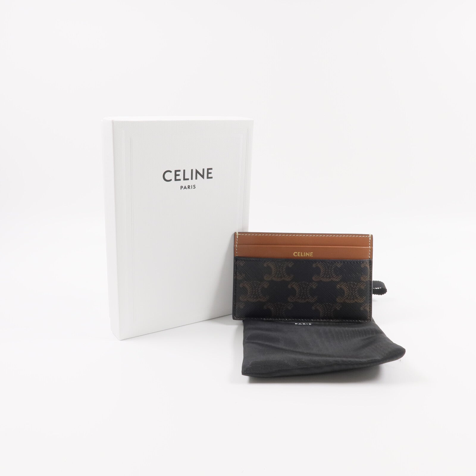 CELINE 塗層帆布/皮革Card Case卡片套