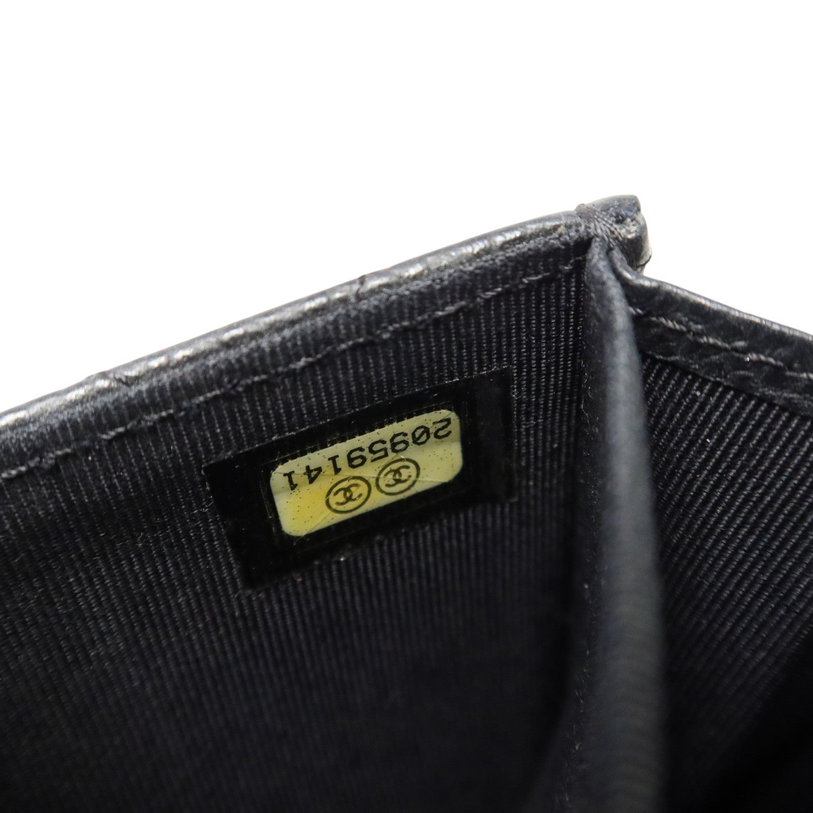 CHANEL 牛皮皮革Card Case銀扣卡片套