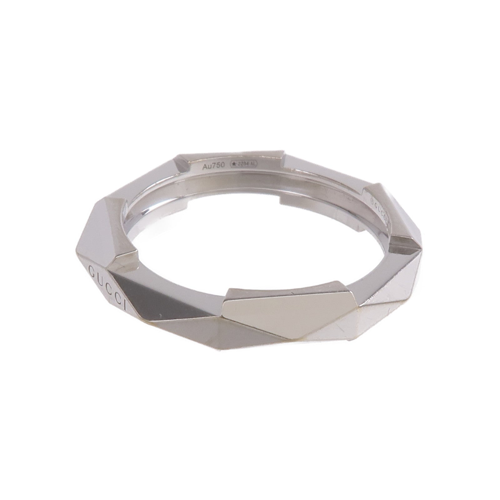 GUCCI 18K白金Link To Love Ring戒指