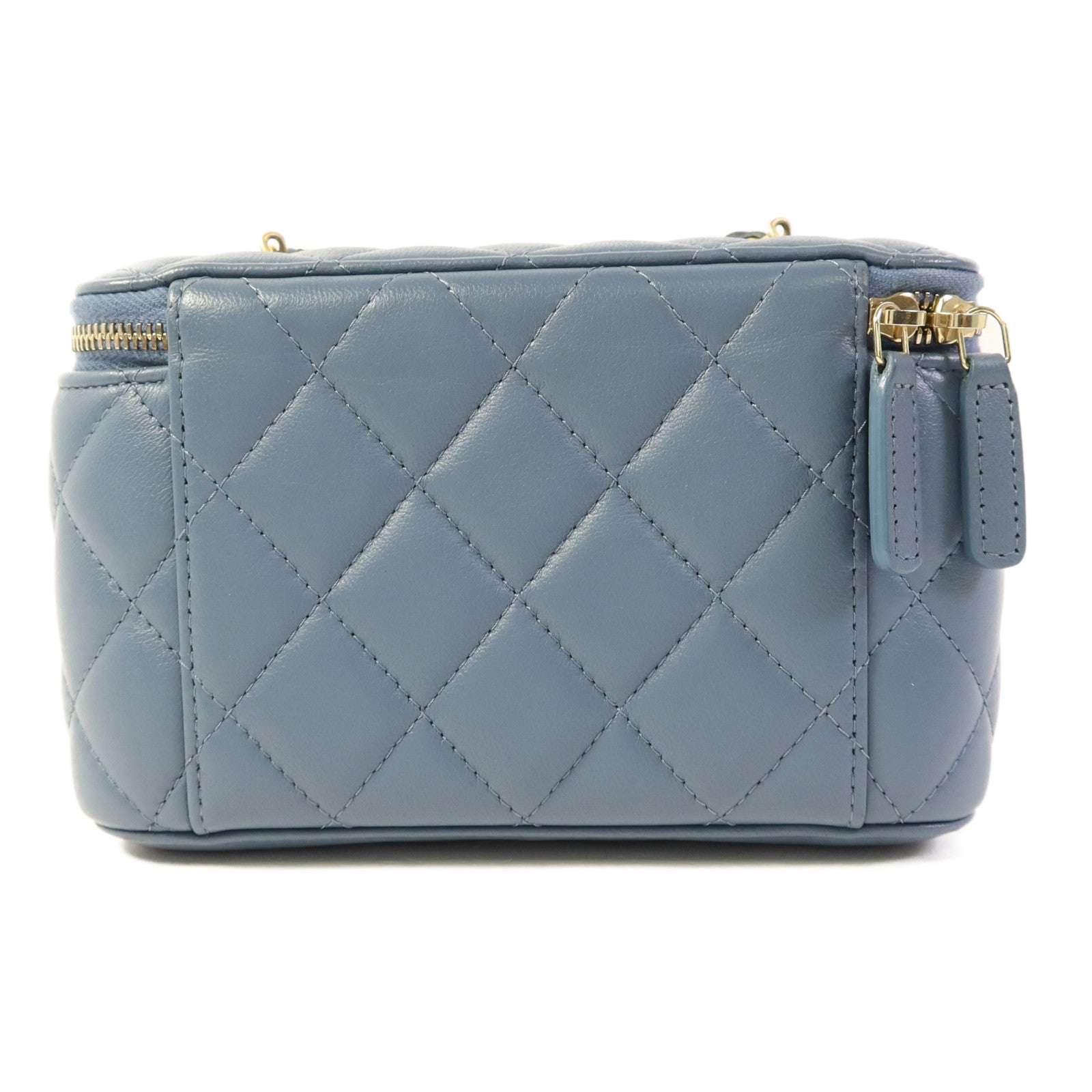 CHANEL 羊皮皮革Vanity Case金扣鏈帶肩背袋