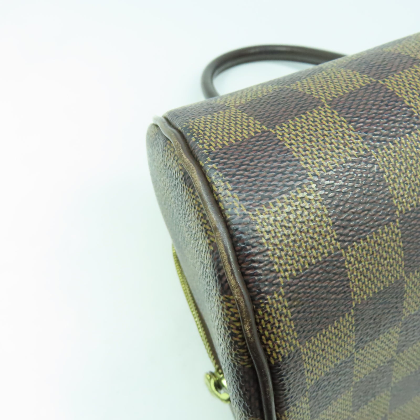 LOUIS VUITTON 【清倉大減價】Damier Ribera MM金扣手挽袋棕色