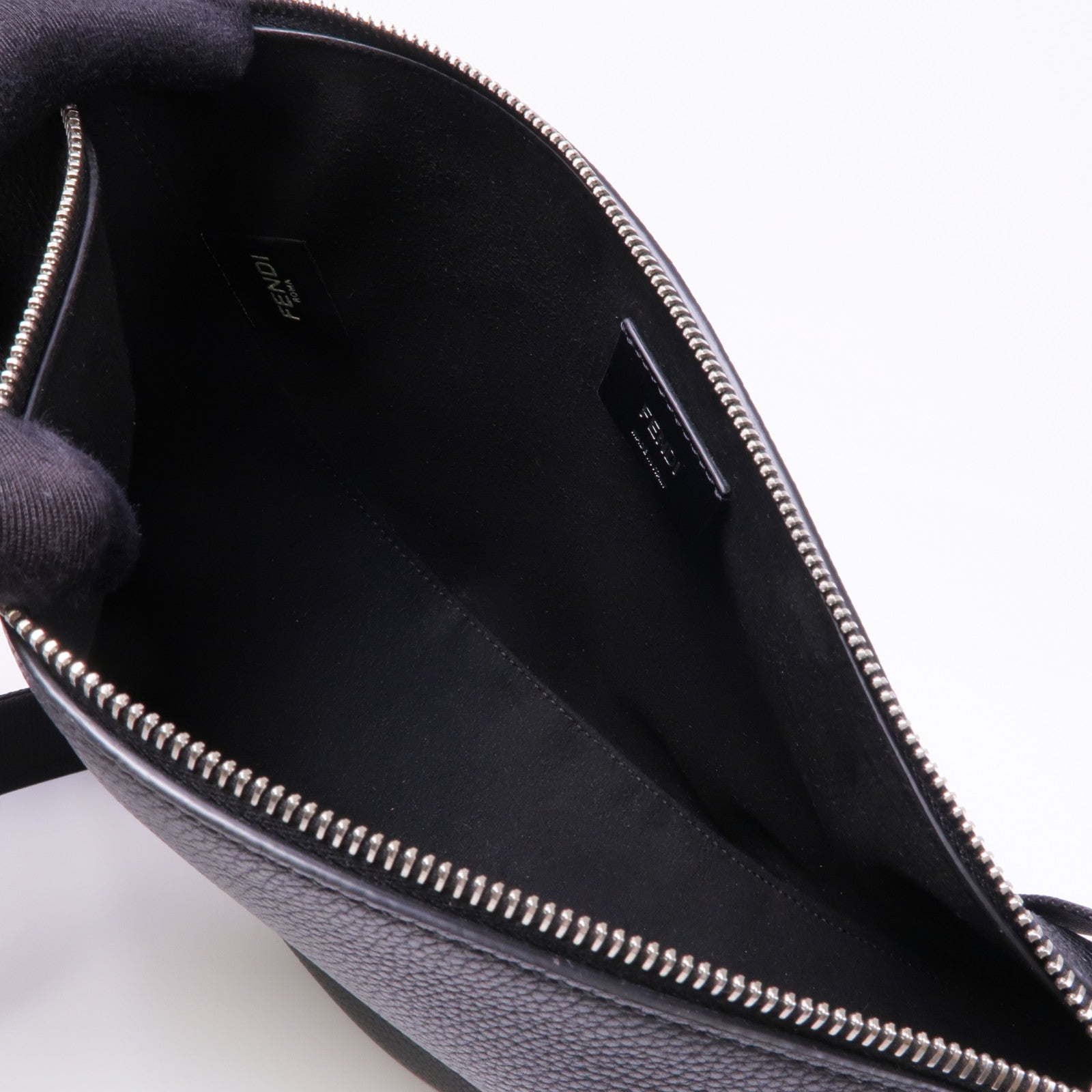 FENDI 牛皮皮革Melon Small銀扣肩背袋