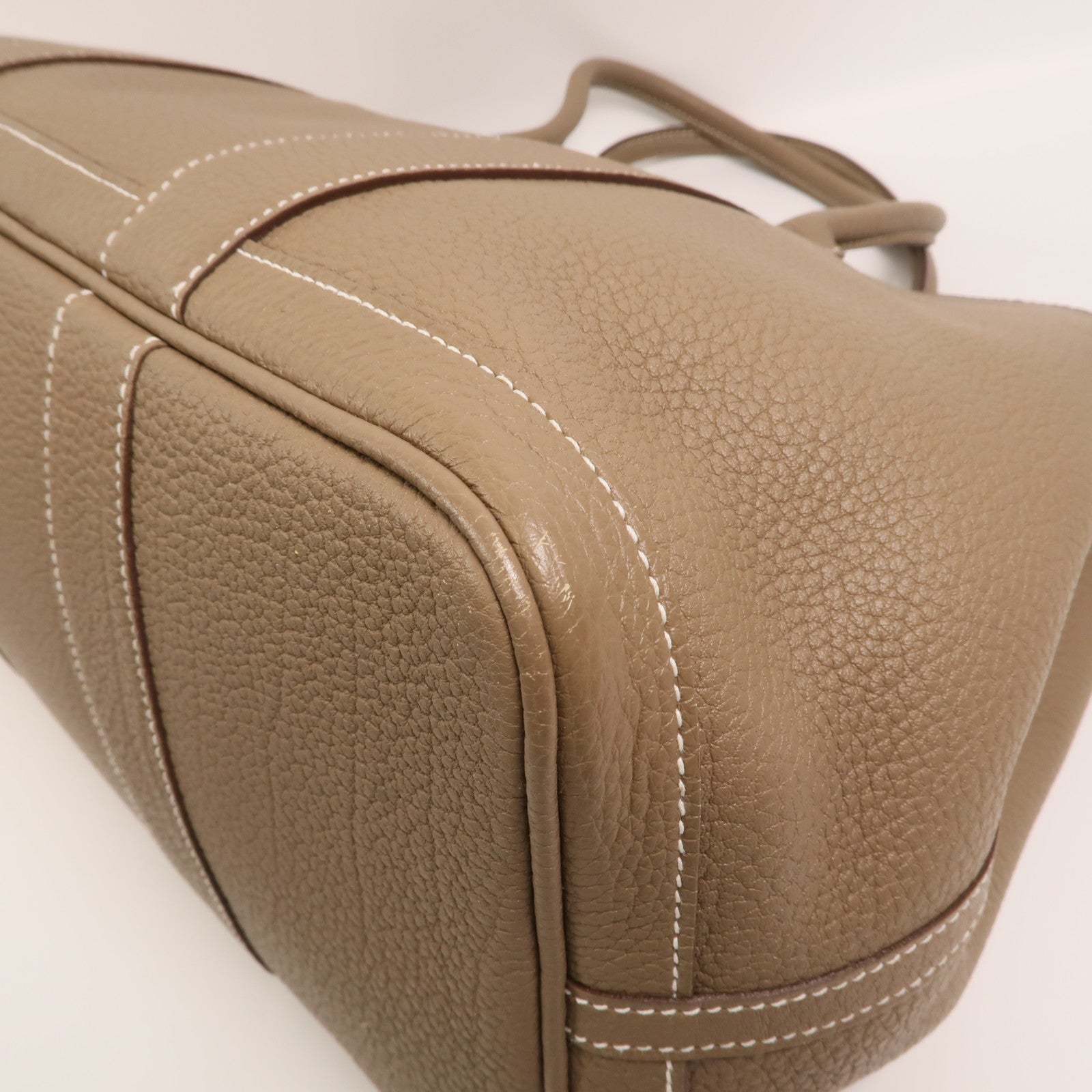 HERMES Negonda皮革Garden Party PM手挽袋Etoupe