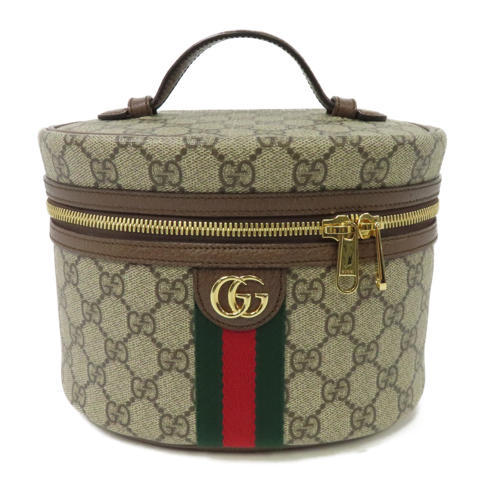 GUCCI 塗層帆布Supreme Ophidia Cosmetic Case金扣化妝袋啡色