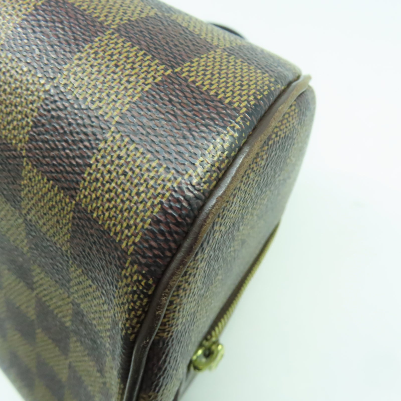LOUIS VUITTON 【清倉大減價】Damier Ribera MM金扣手挽袋棕色