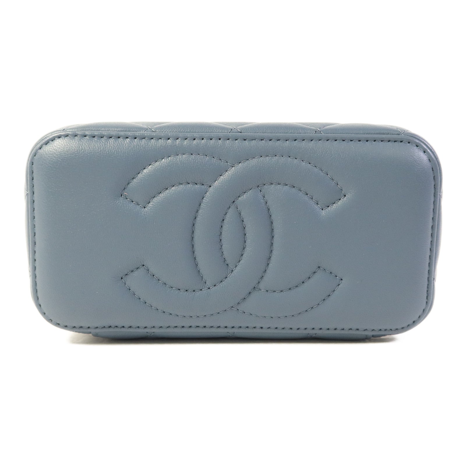 CHANEL 羊皮皮革Vanity Case金扣鏈帶肩背袋