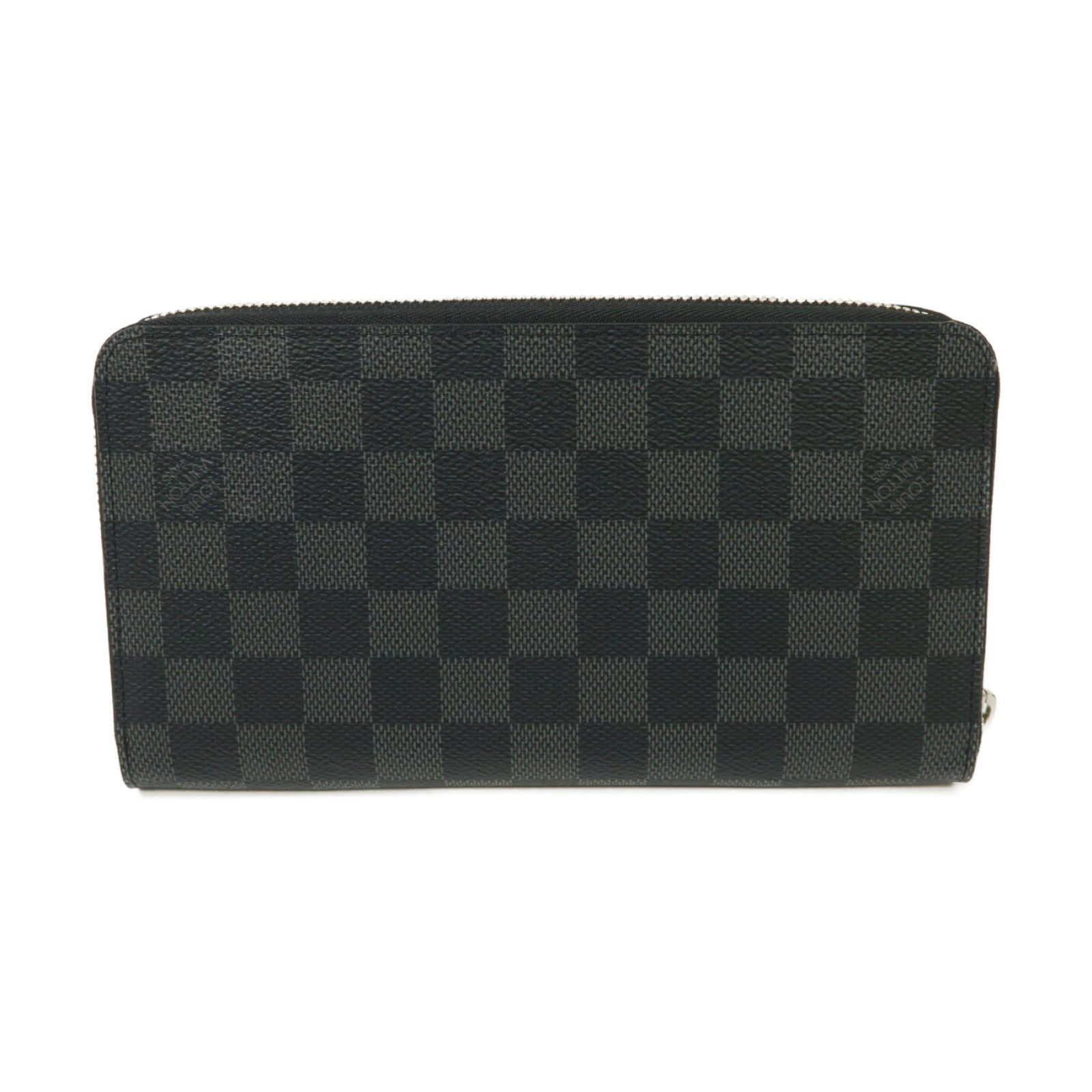 LOUIS VUITTON 【激減優惠】Damier Graphite Zippy Organizer Wallet銀扣長錢包黑色/灰色
