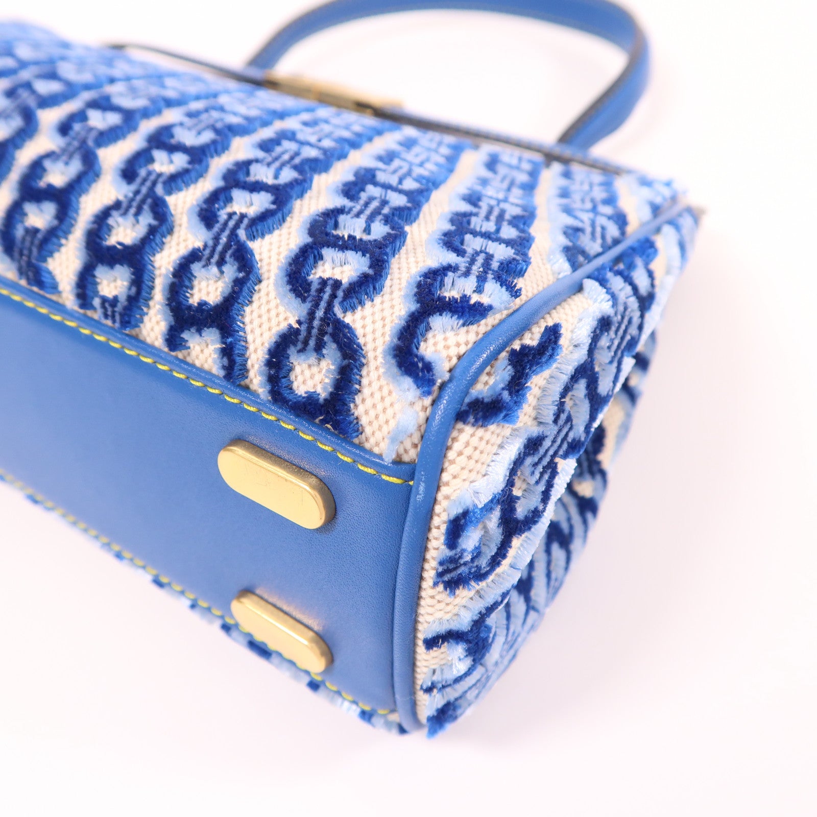 Tory Burch 皮革/帆布2 Way Shoulder金扣手挽肩背兩用袋