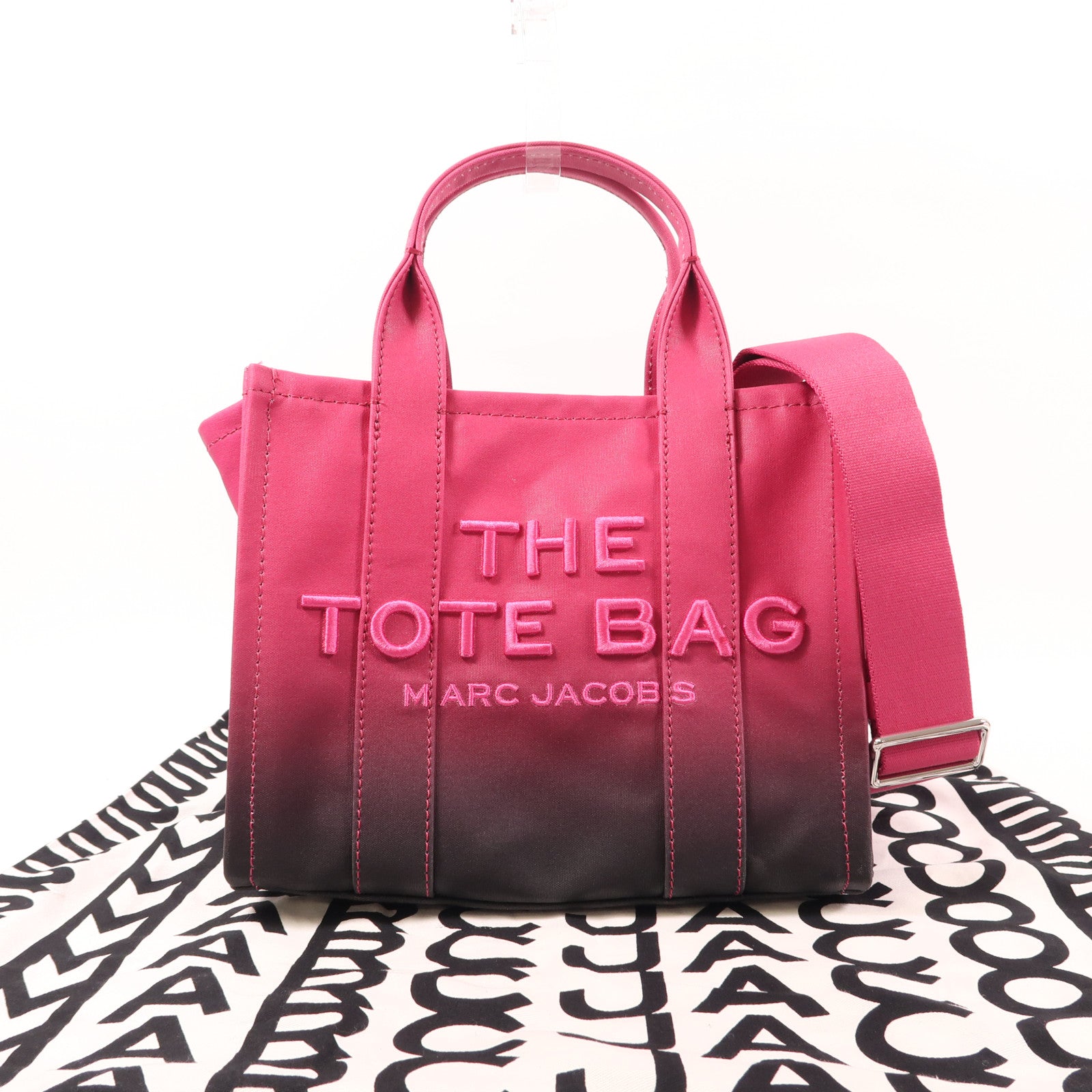 MARC JACOBS 帆布Hand Bag銀扣手挽肩背兩用袋