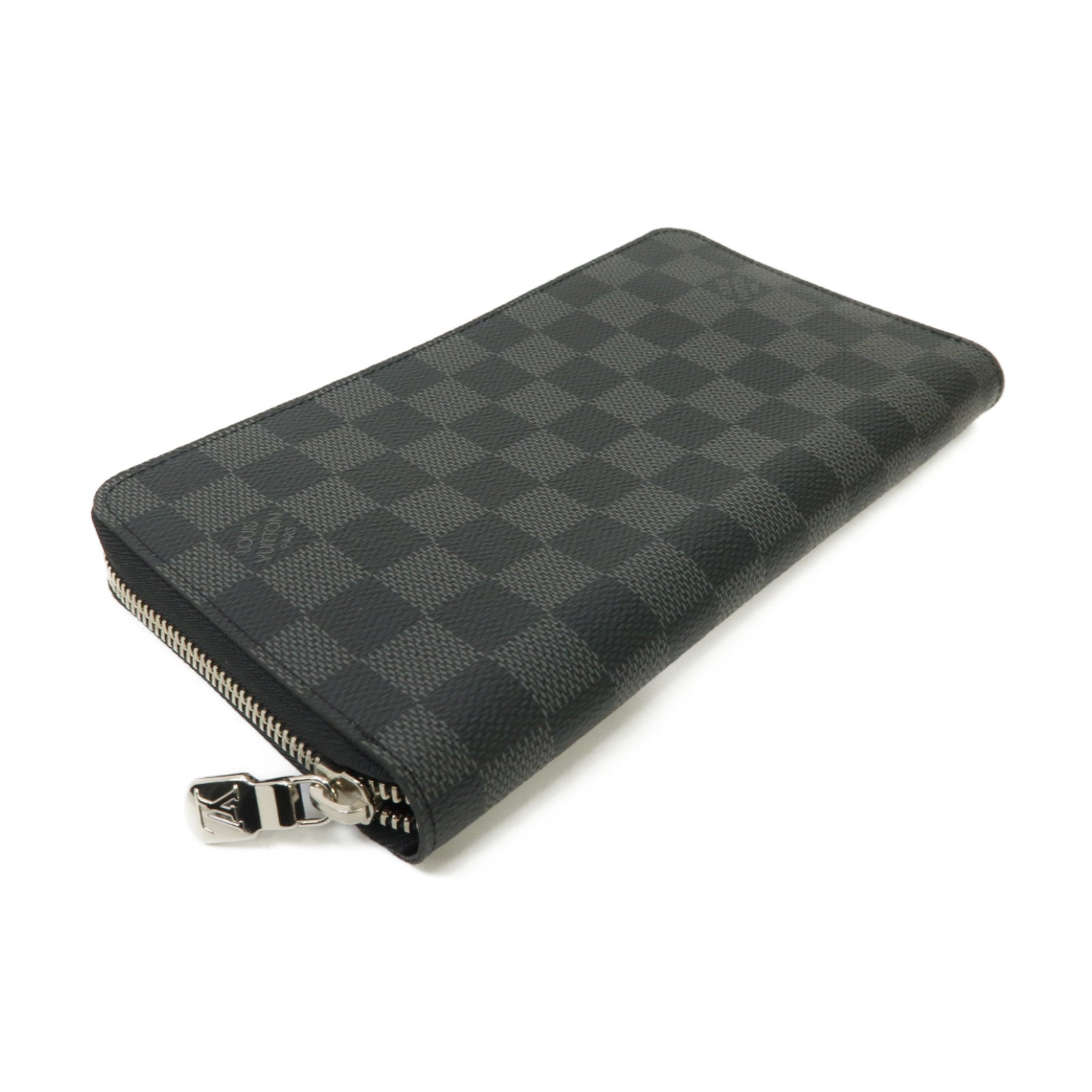 LOUIS VUITTON 【激減優惠】Damier Graphite Zippy Organizer Wallet銀扣長錢包黑色/灰色