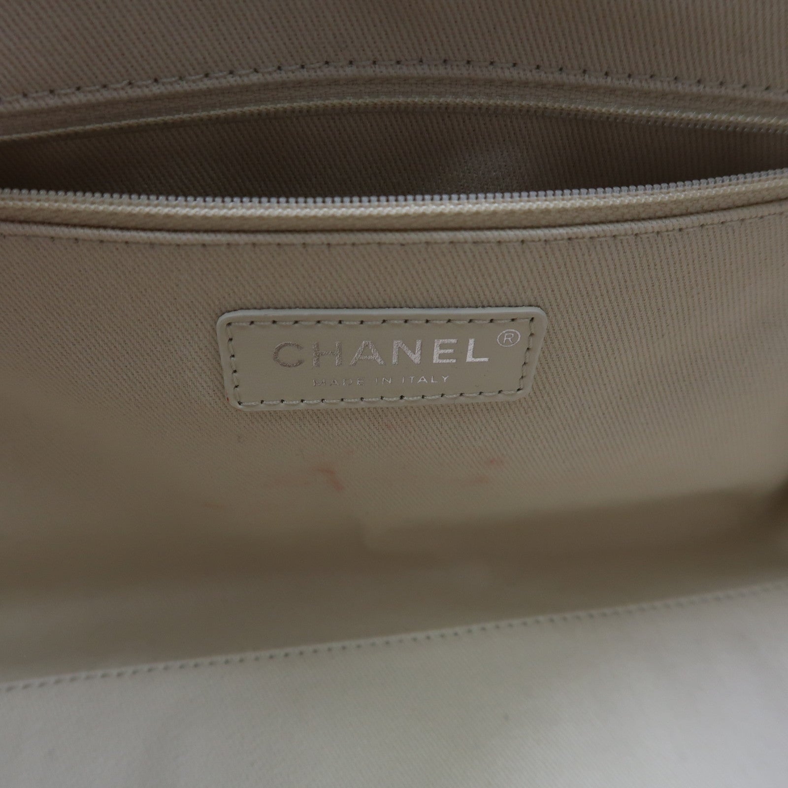 CHANEL 帆布2 Way Shoulder銀扣手挽肩背兩用袋
