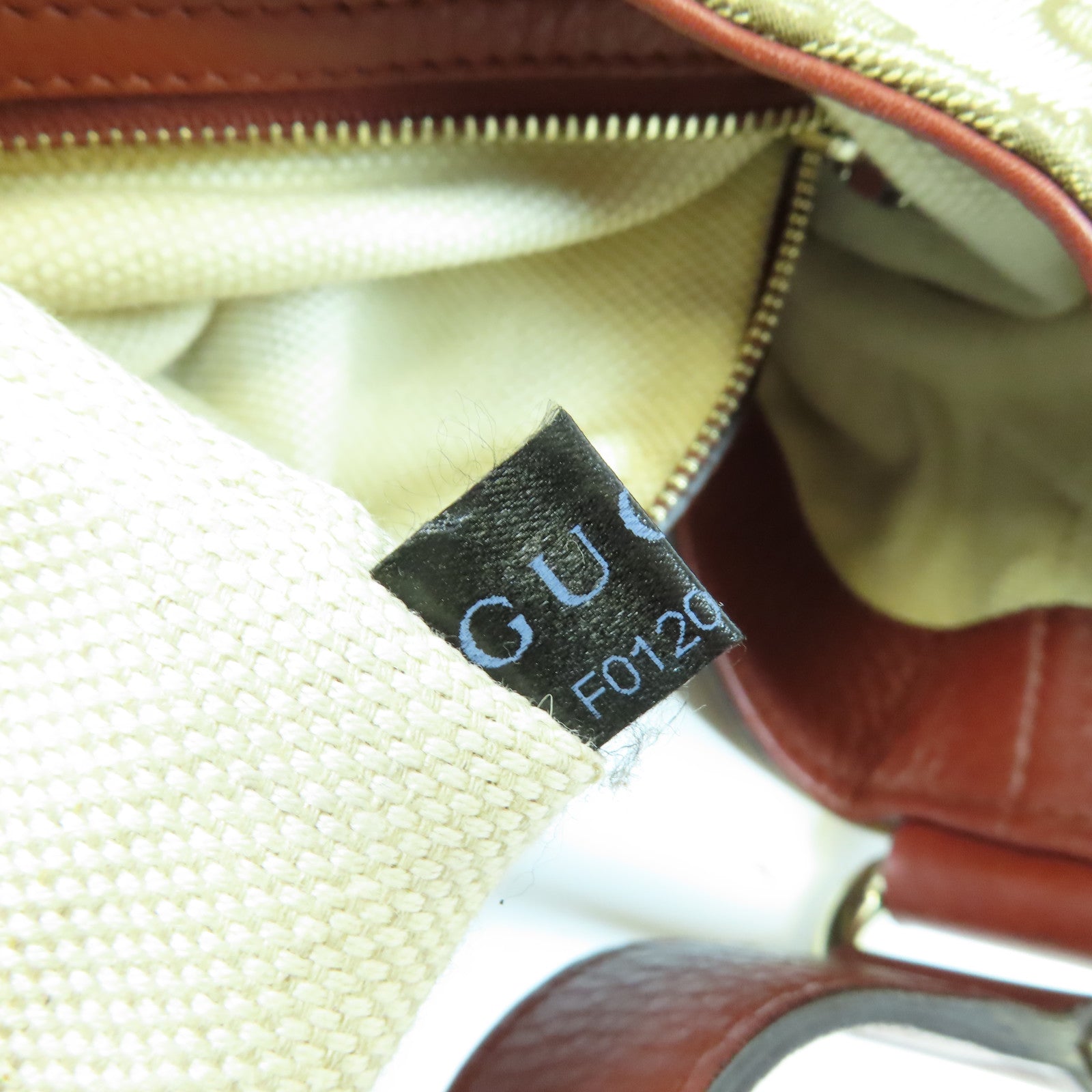 GUCCI GG GHW Tote Bag 2 Way Shoulder Bag Handbag 296851 Canvas Beige Red