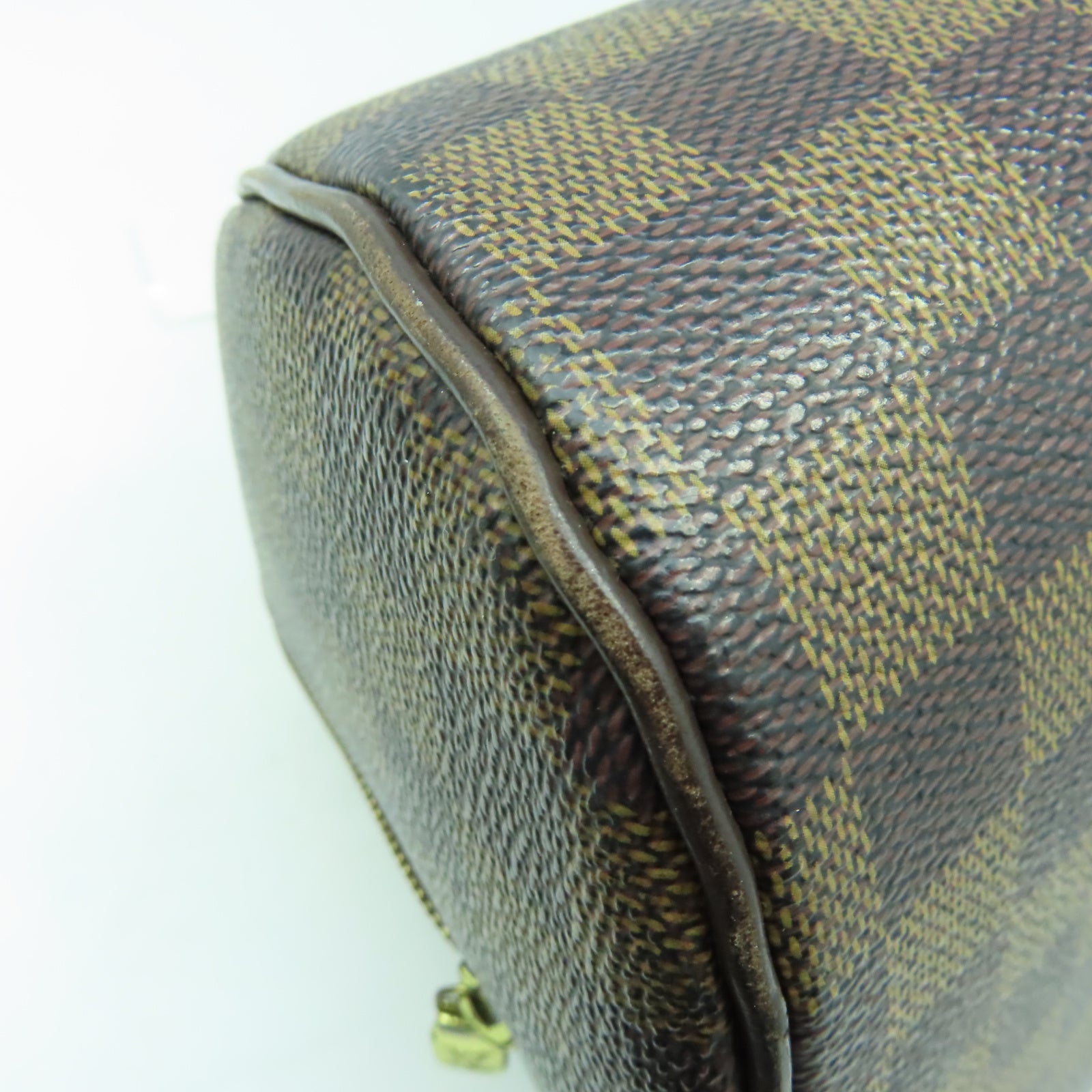 LOUIS VUITTON 【清倉大減價】Damier Ribera MM金扣手挽袋棕色