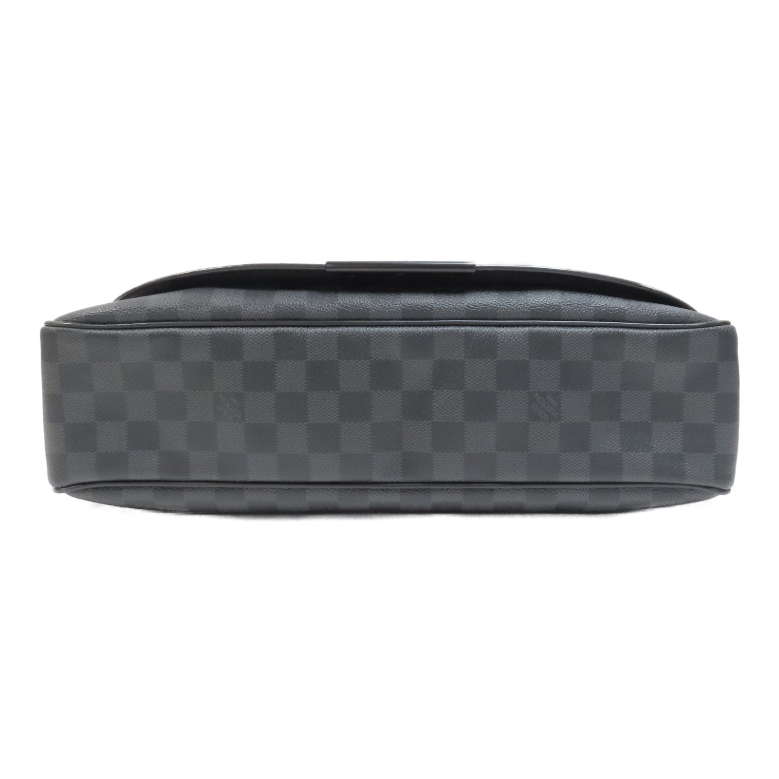 LOUIS VUITTON 【激減優惠】Damier Graphite Daniel MM銀扣肩背袋黑色