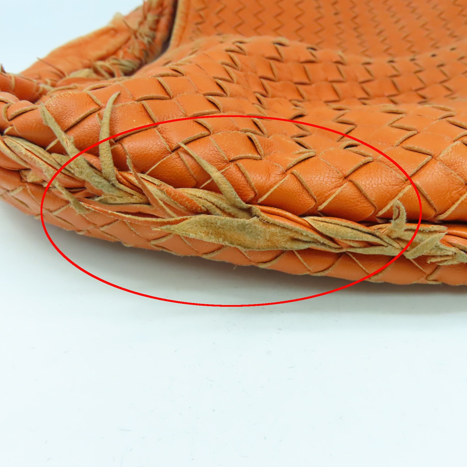 BOTTEGA VENETA 羊皮皮革Shoulder Bag銀扣肩背袋橙色