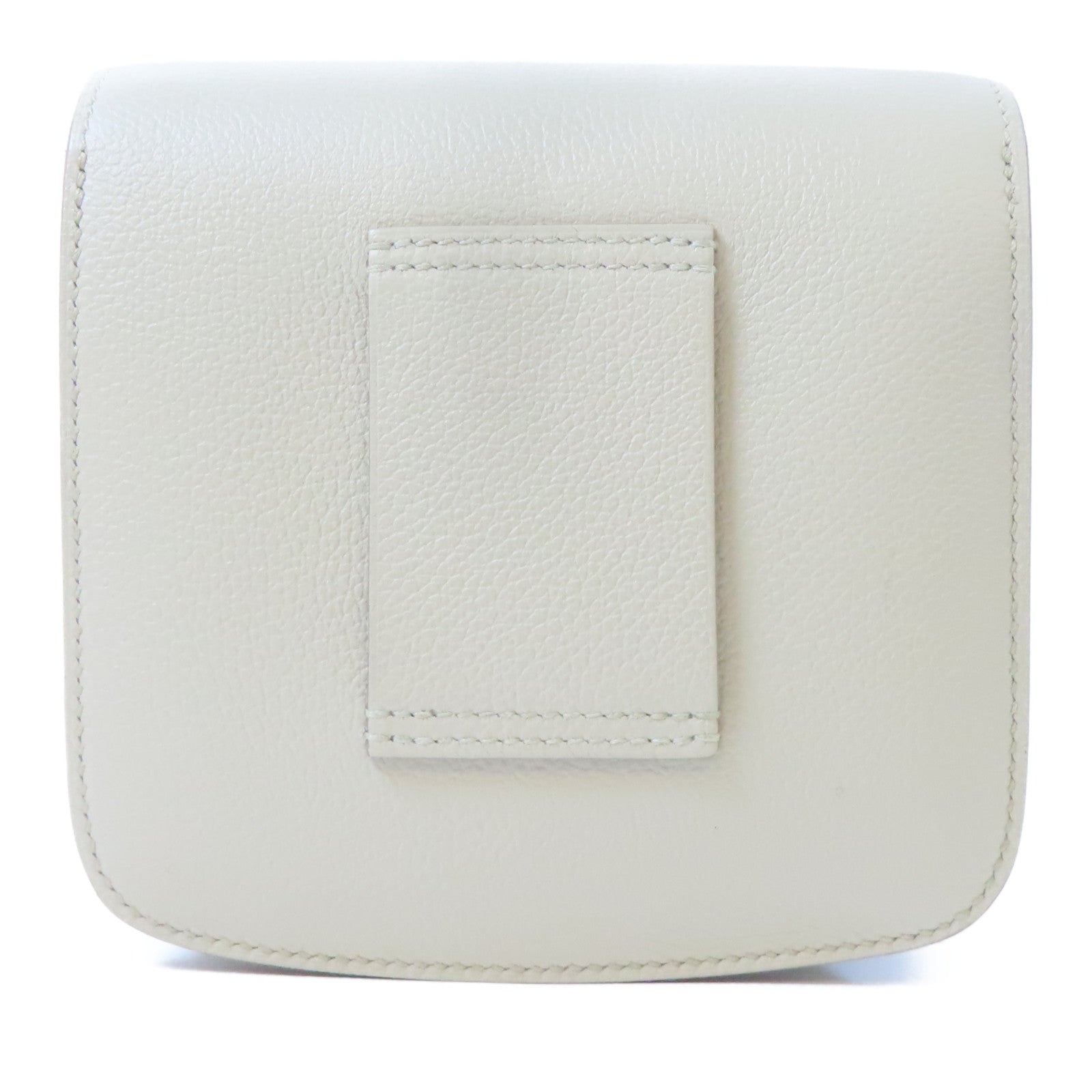 HERMES Evercolor皮革2002 Slim金扣手拿包Beton灰色