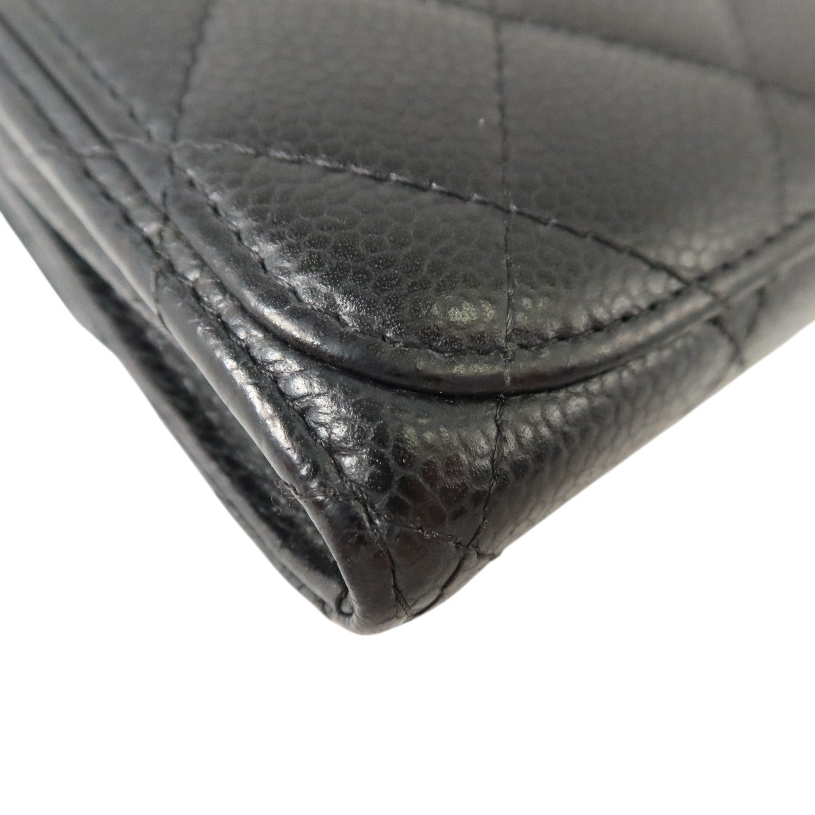 CHANEL 牛皮皮革Card Case銀扣卡片套