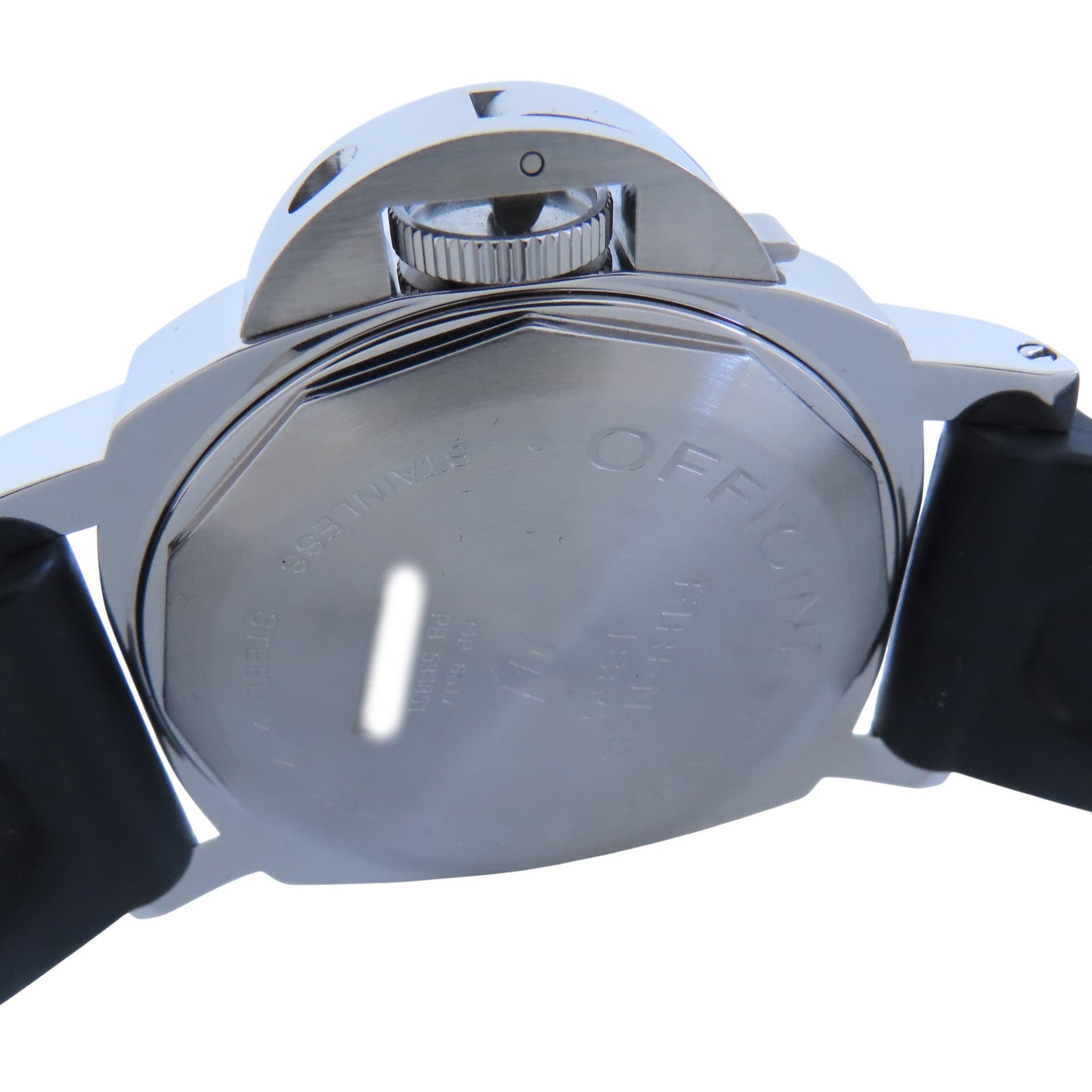 PANERAI Luminor Marina PAM00005 Automatic Watch SS Leather belt Black