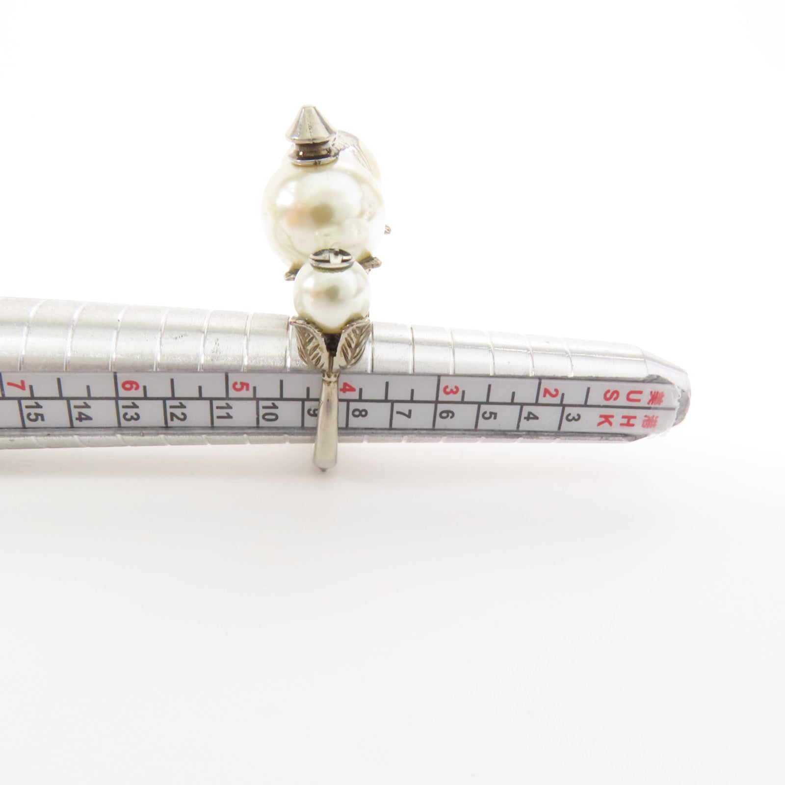 GUCCI GG 3 Pearl Multi Finger Ring Metal PVC US#4.5-5.75