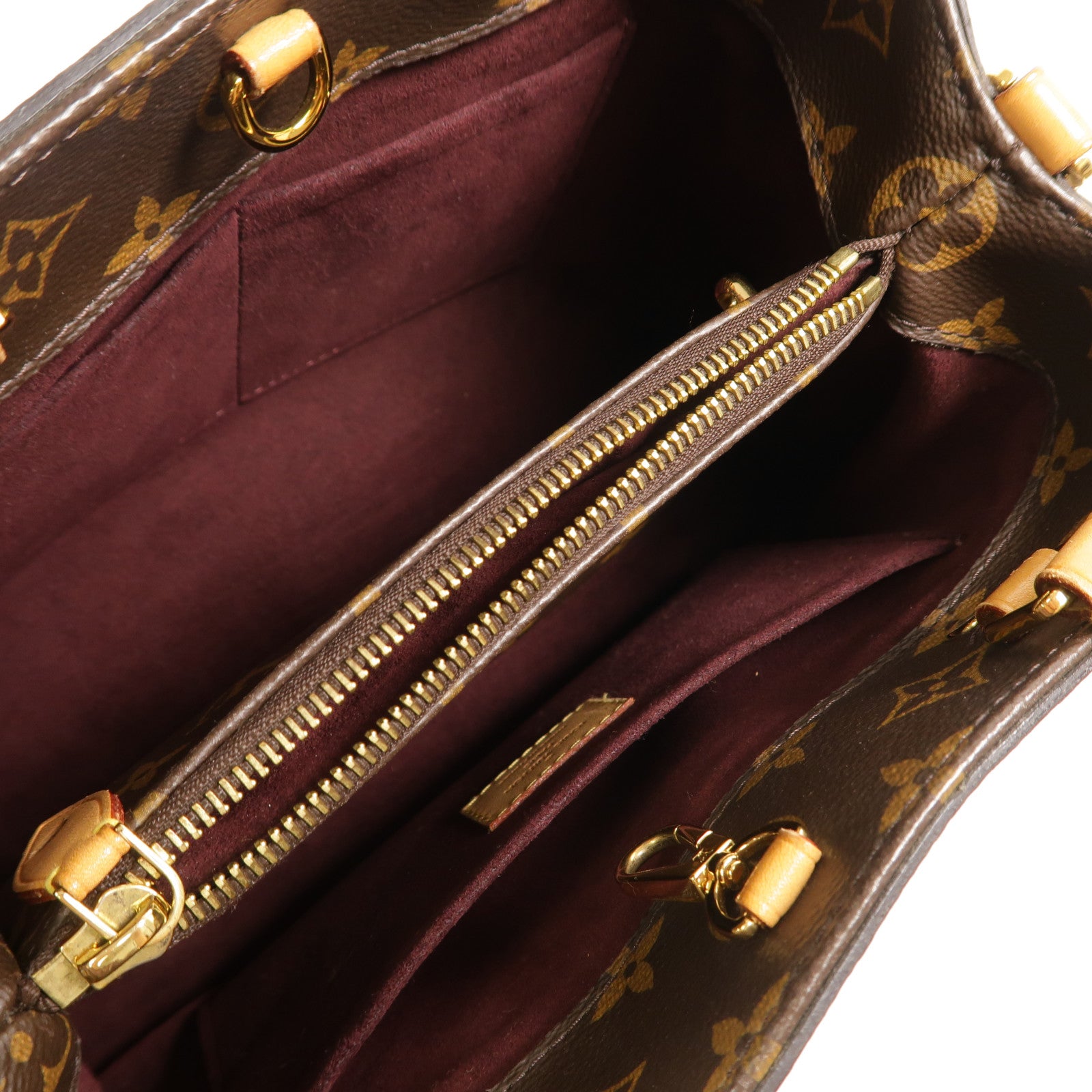 LOUIS VUITTON Monogram Montaigne BB手挽肩背兩用袋棕色